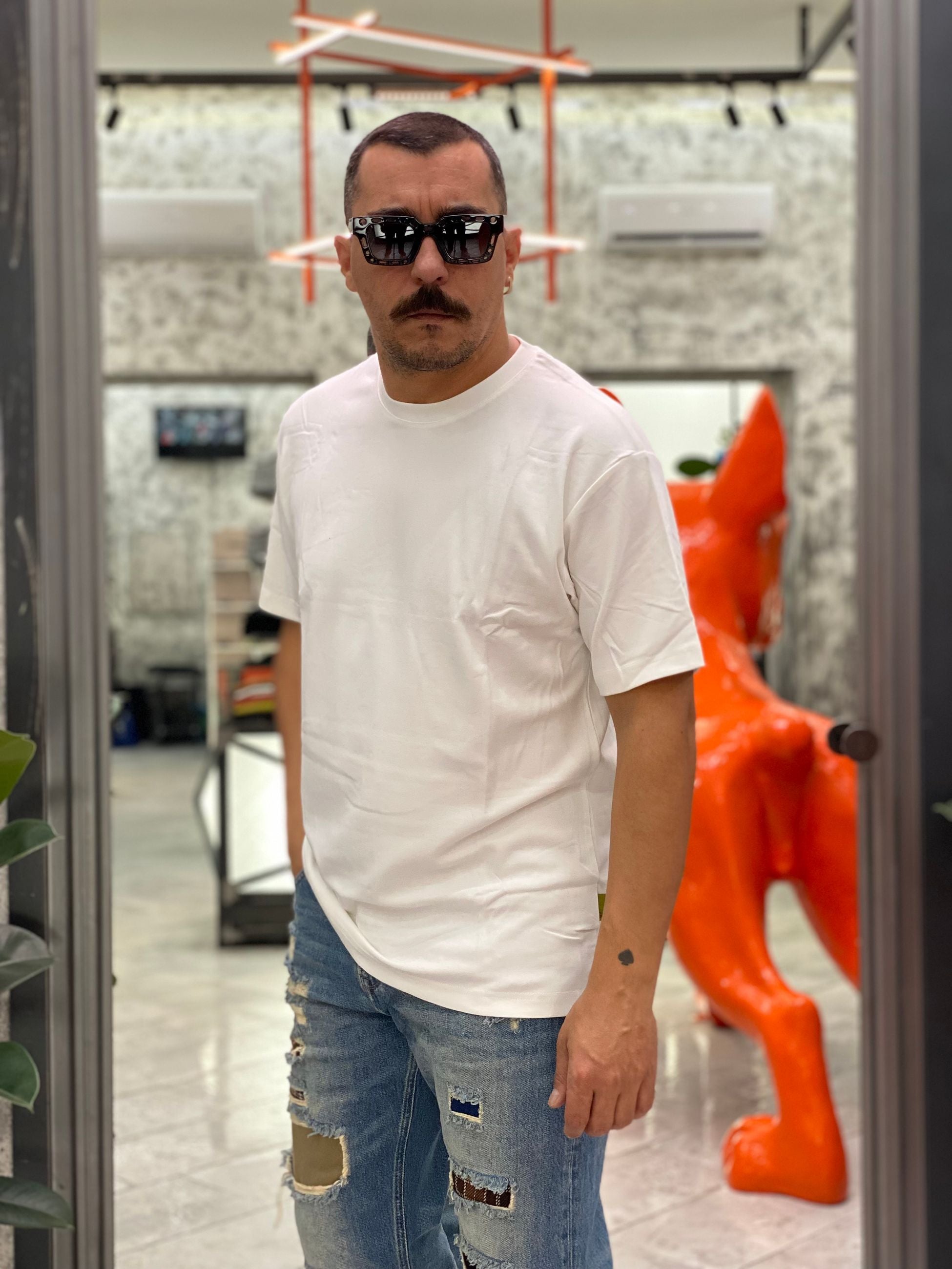 T-SHIRT BASIC IN TESSUTO PREMIUM COTONE/MODAL - COMFORT FIT GL505L.BIA