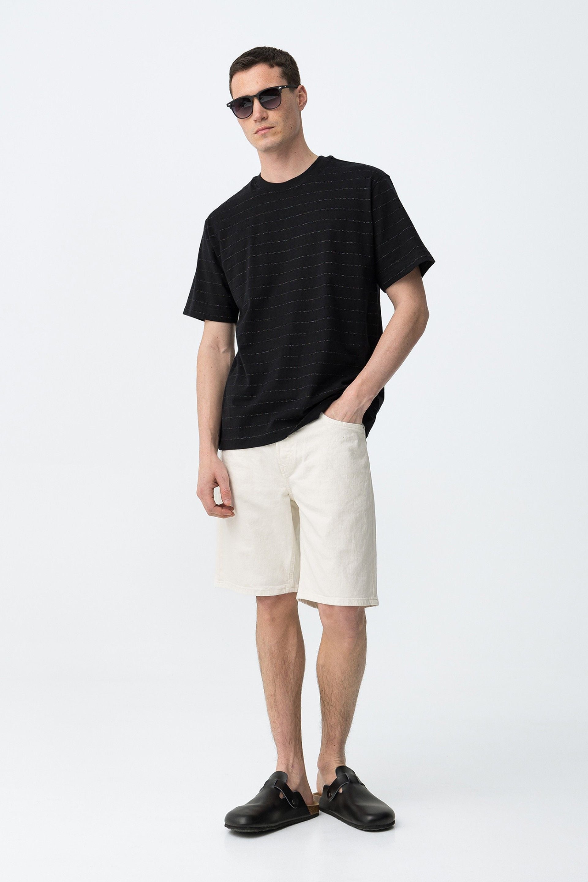 BERMUDA IN JEANS COLIN_19 WHITE WASH - REGULAR FIT 10065093