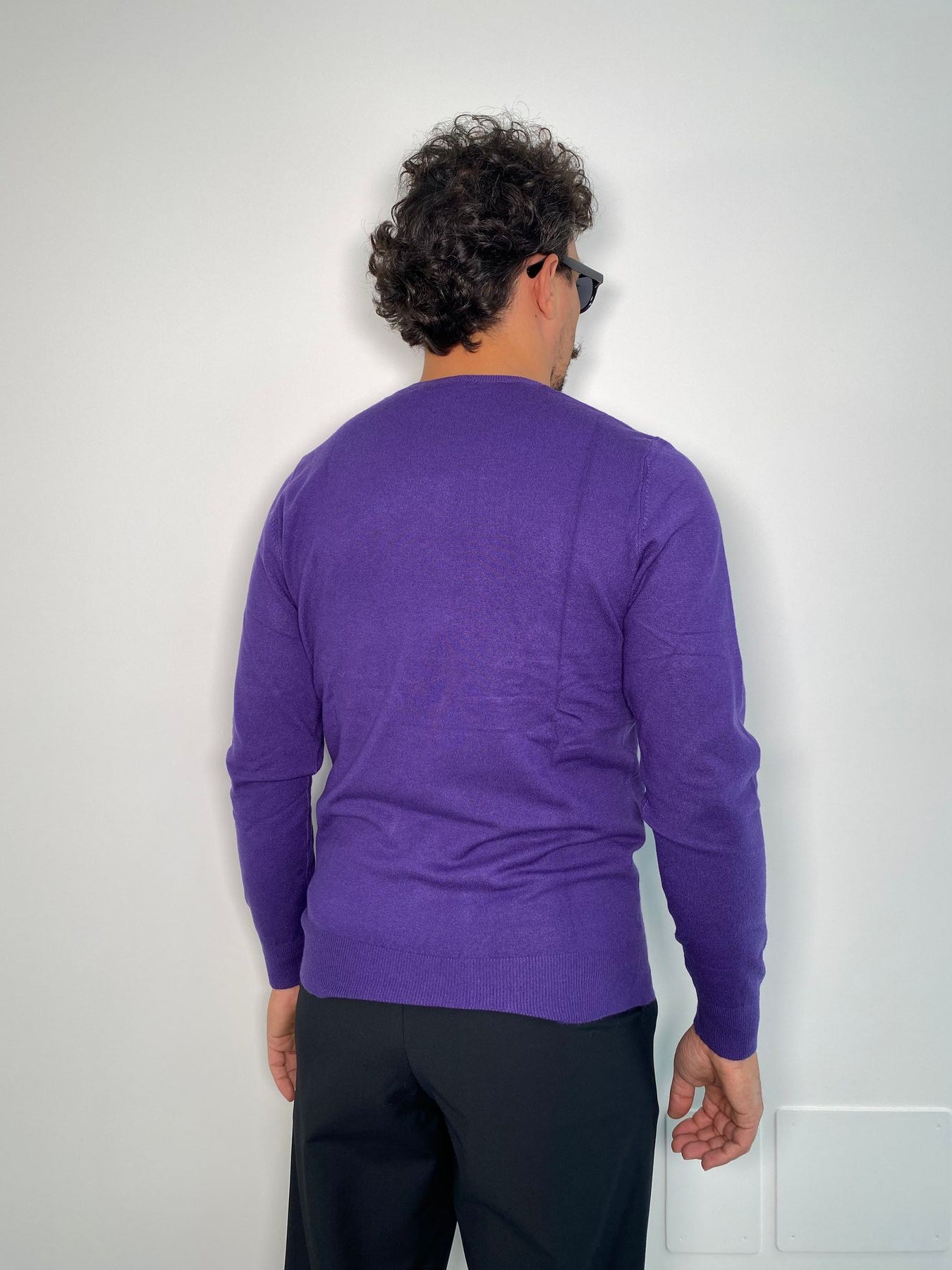 MAGLIA GIROCOLLO BASIC IN MISTO VISCOSA - SLIM FIT