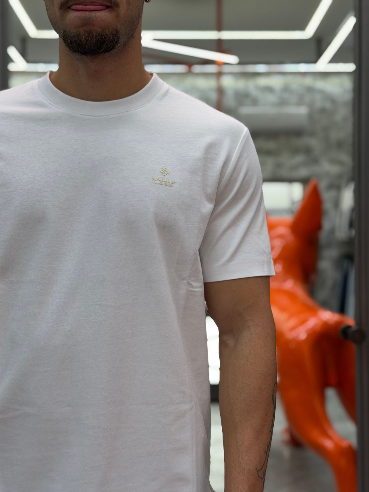 T-SHIRT NO STIRO IN TESSUTO SUPER STRETCH - SLIM FIT MK2910095.BIA
