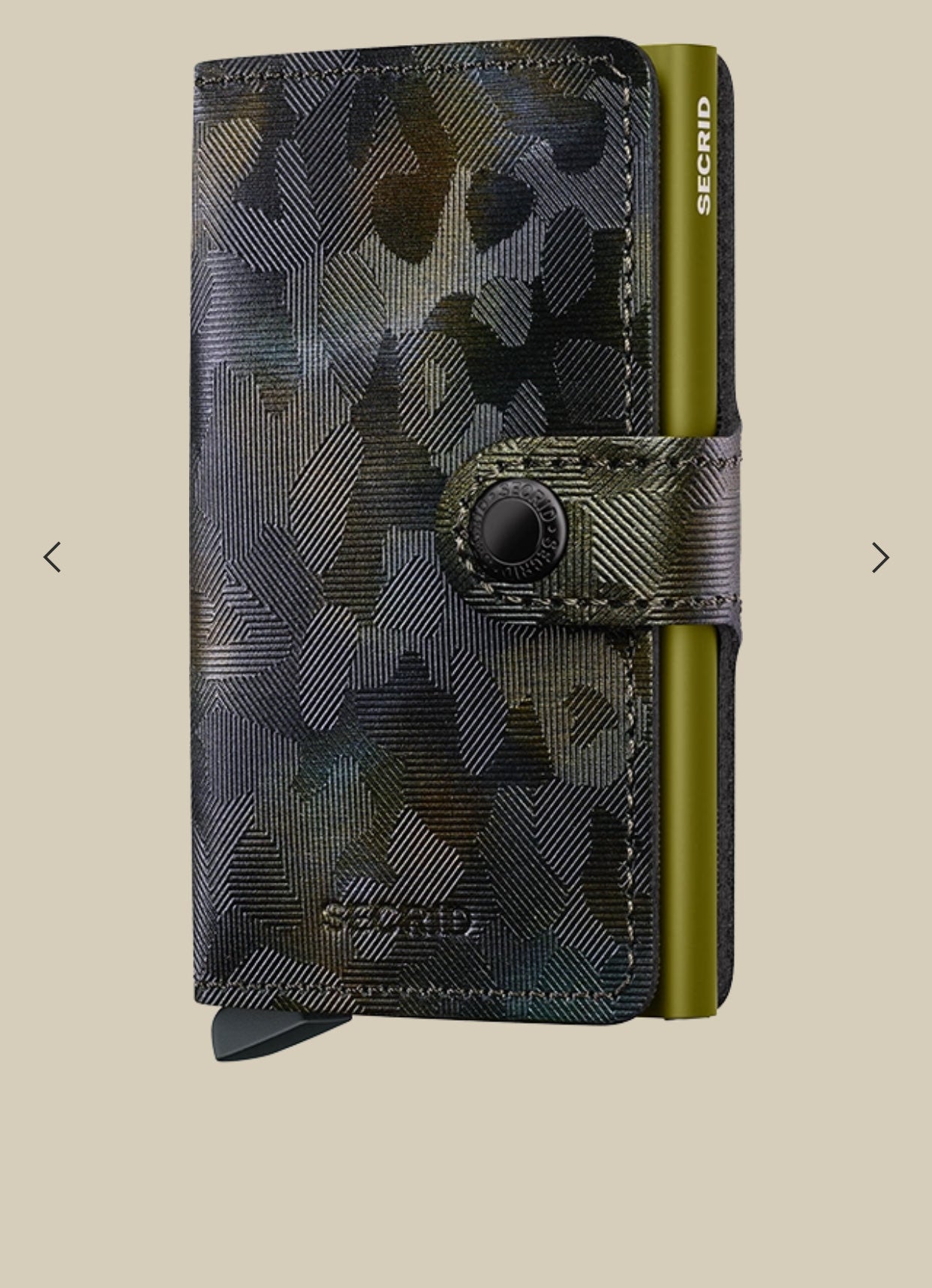 MINIWALLET PORTA CARTE E BANCONOTE IN PELLE CON RILIEVO MIMETICO MULTICOLORE MJU-MOSS