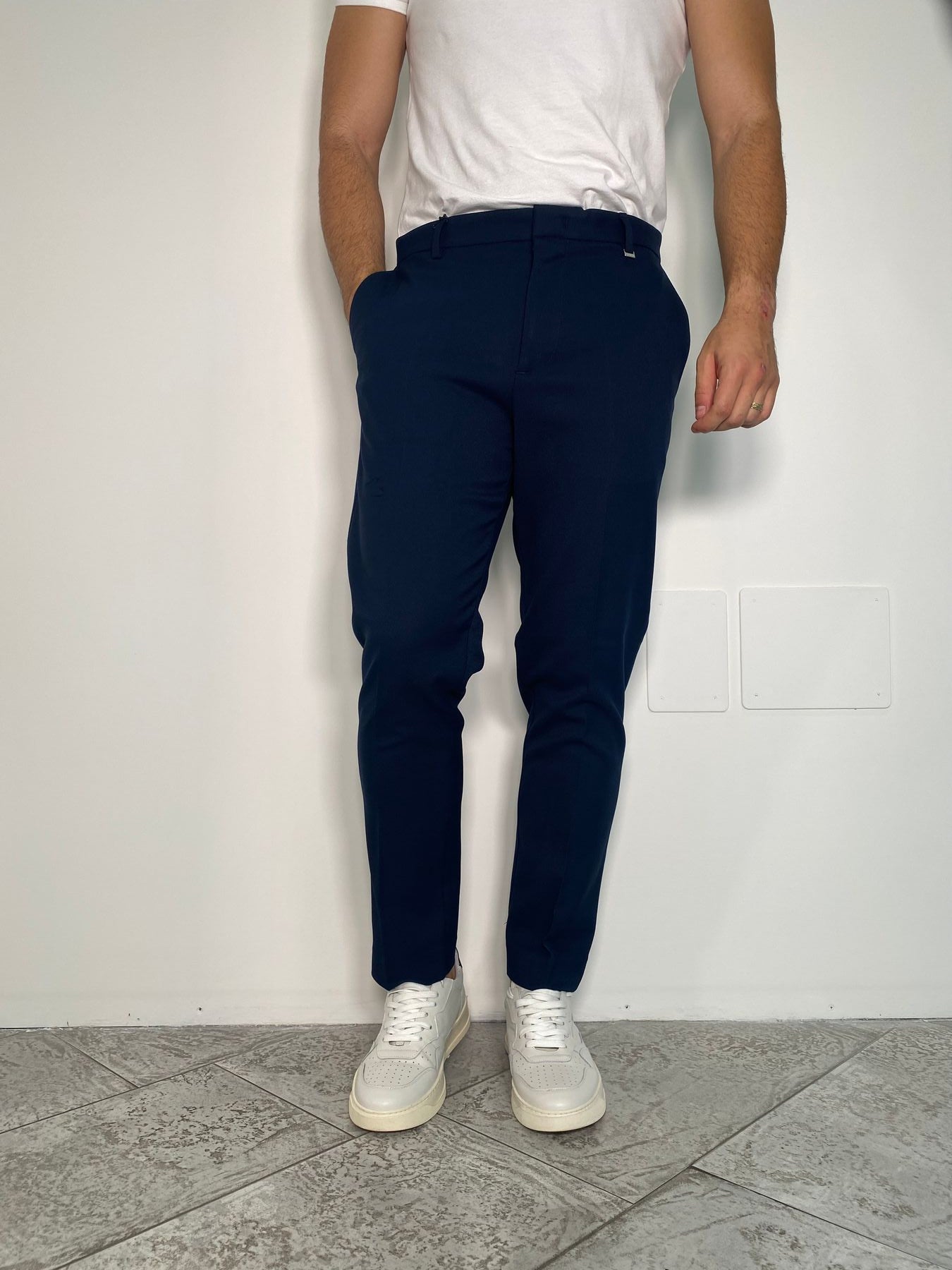 PANTALONE DA ABITO TASCA AMERICA FONDO REGOLARE - REGULAR FIT