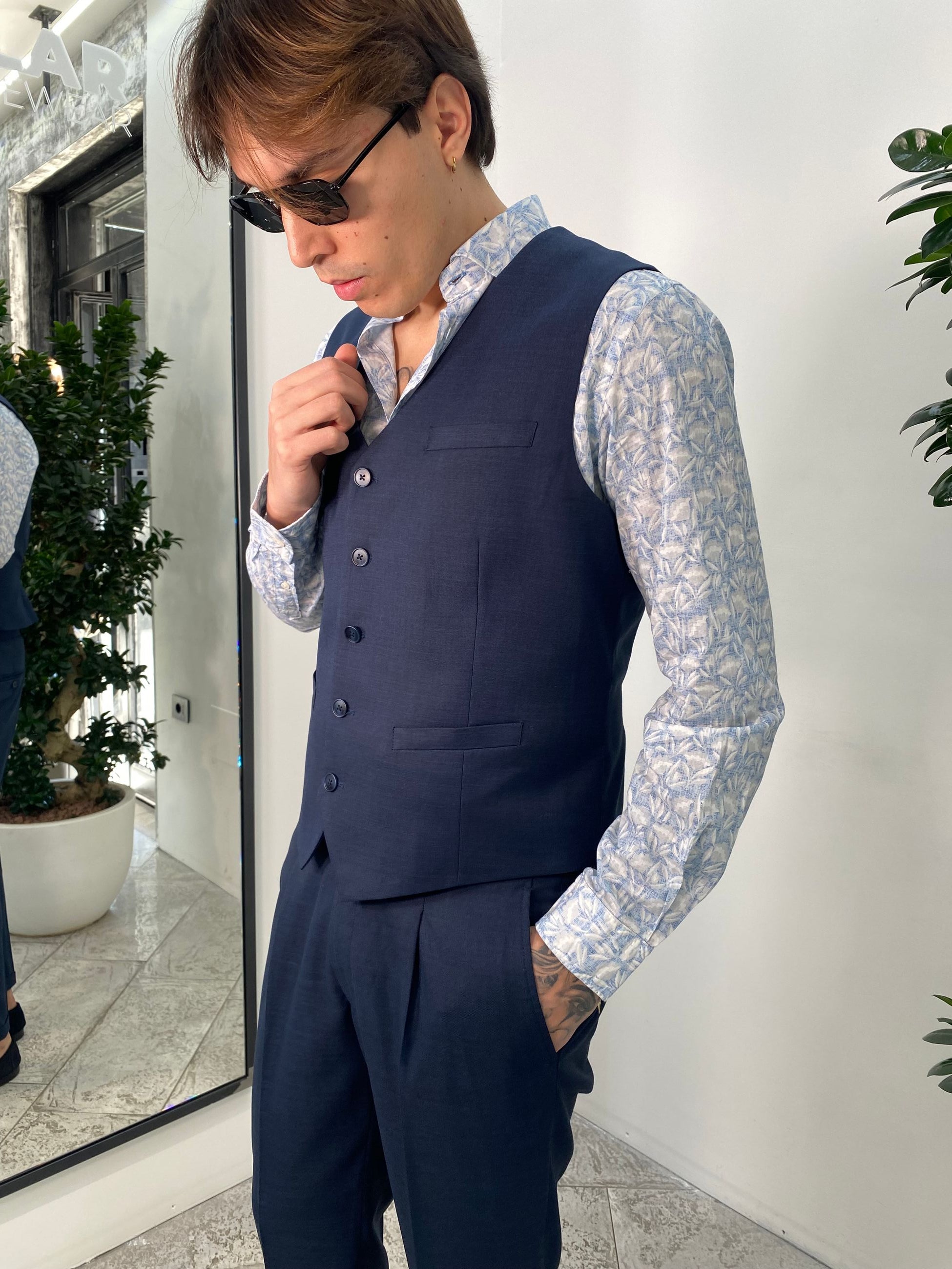 GILET DA ABITO - REGULAR FIT GLE1012SS.BLU