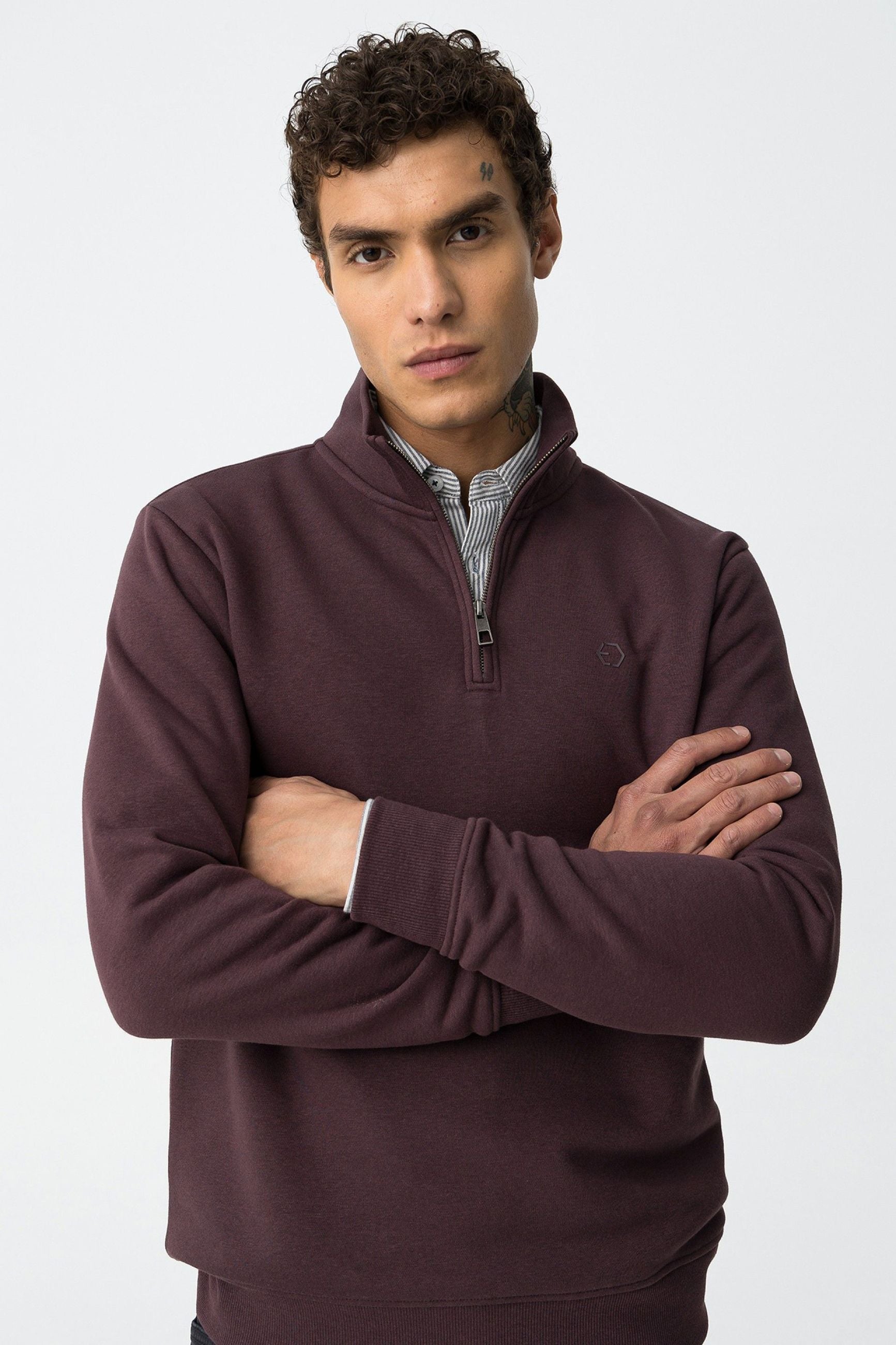 FELPA JAMIR MEZZA ZIP - COMFORT FIT 10061521.MAR