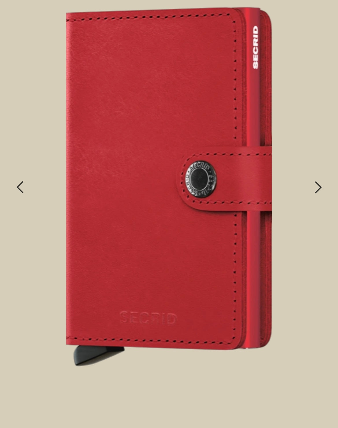 MINIWALLET PORTA CARTE E BANCONOTE IN MORBIDA PELLE LISCIA E LUCIDA CON CUCITURE IN CONTRASTO M-RED-RED