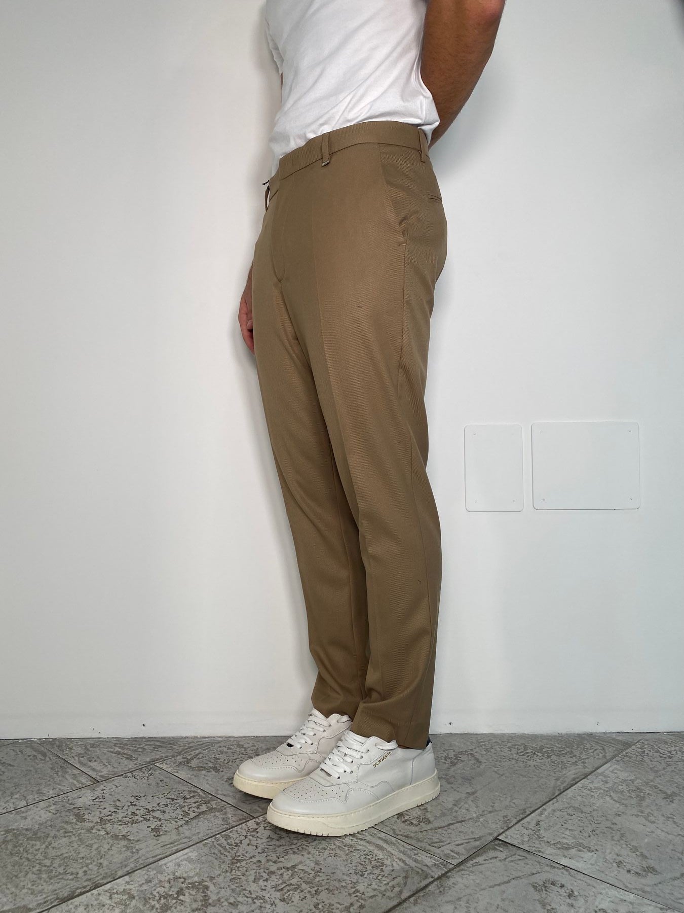 PANTALONE DA ABITO TASCA AMERICA FONDO REGOLARE - REGULAR FIT