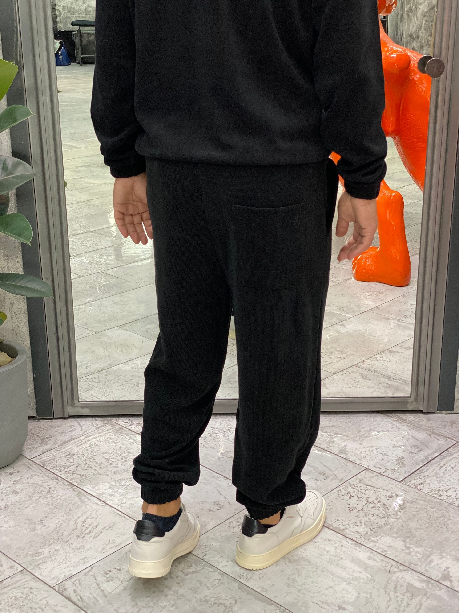 PANTALONE TUTA JOGGERS IN CINIGLIA DA COMPLETO CON ELASTICI IN VITA E AL FONDO - COMFORT FIT GL2296F.NER