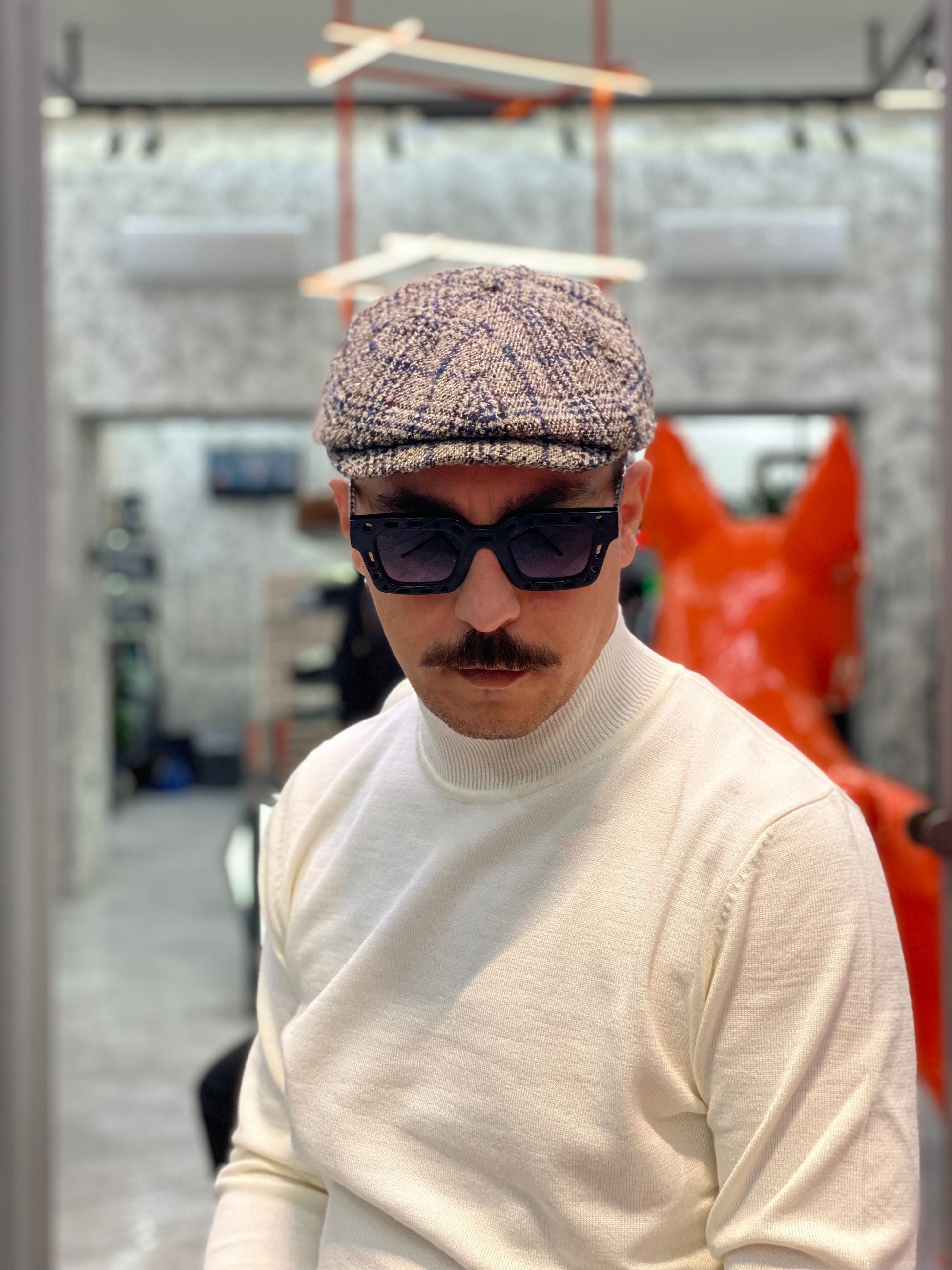 COPPOLA NAPOLETANA IN FANTASIA SCOZZESE CAPI112SS.BLU