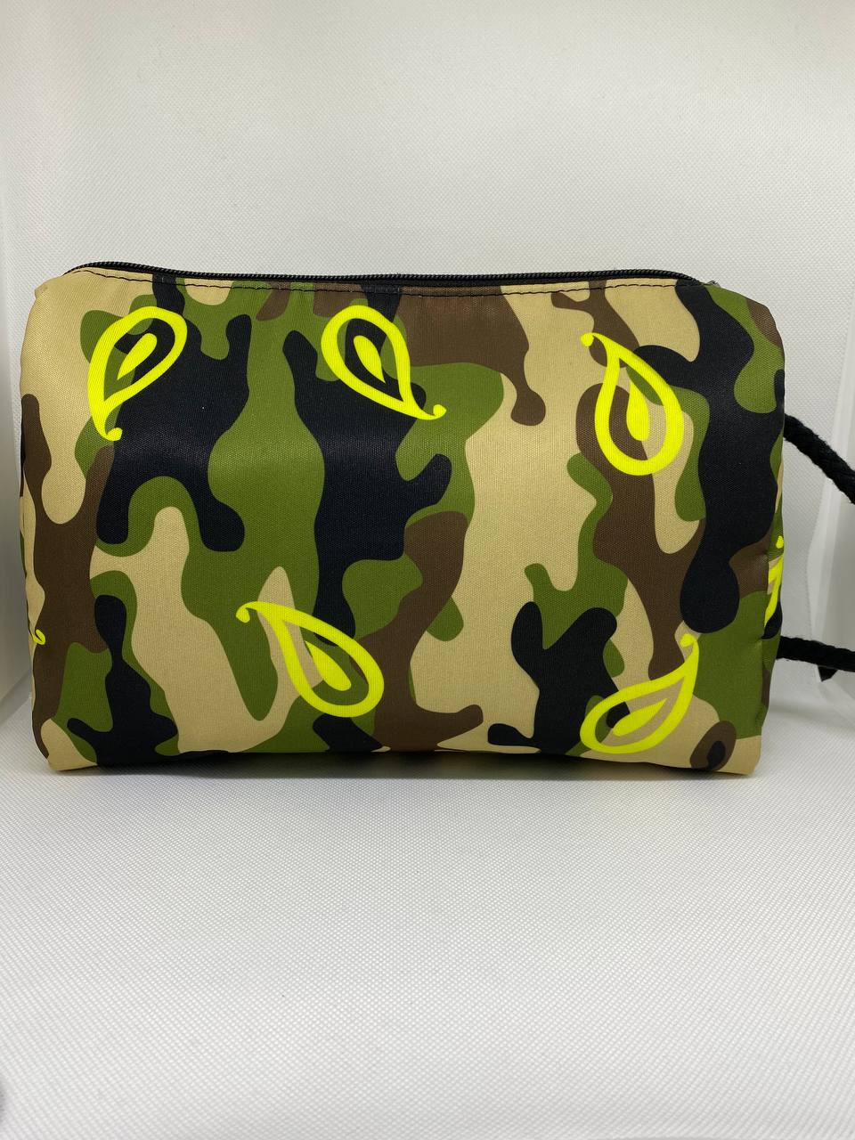 POCHETTE DA MARE GRANDE FANTASIA MILITARE + PAISLEY FLUO
