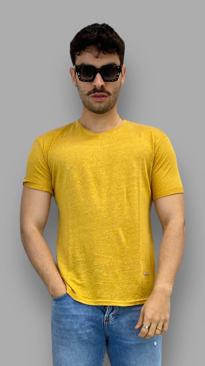 T-SHIRT BASIC IN 100% LINO - REGULAR FIT
