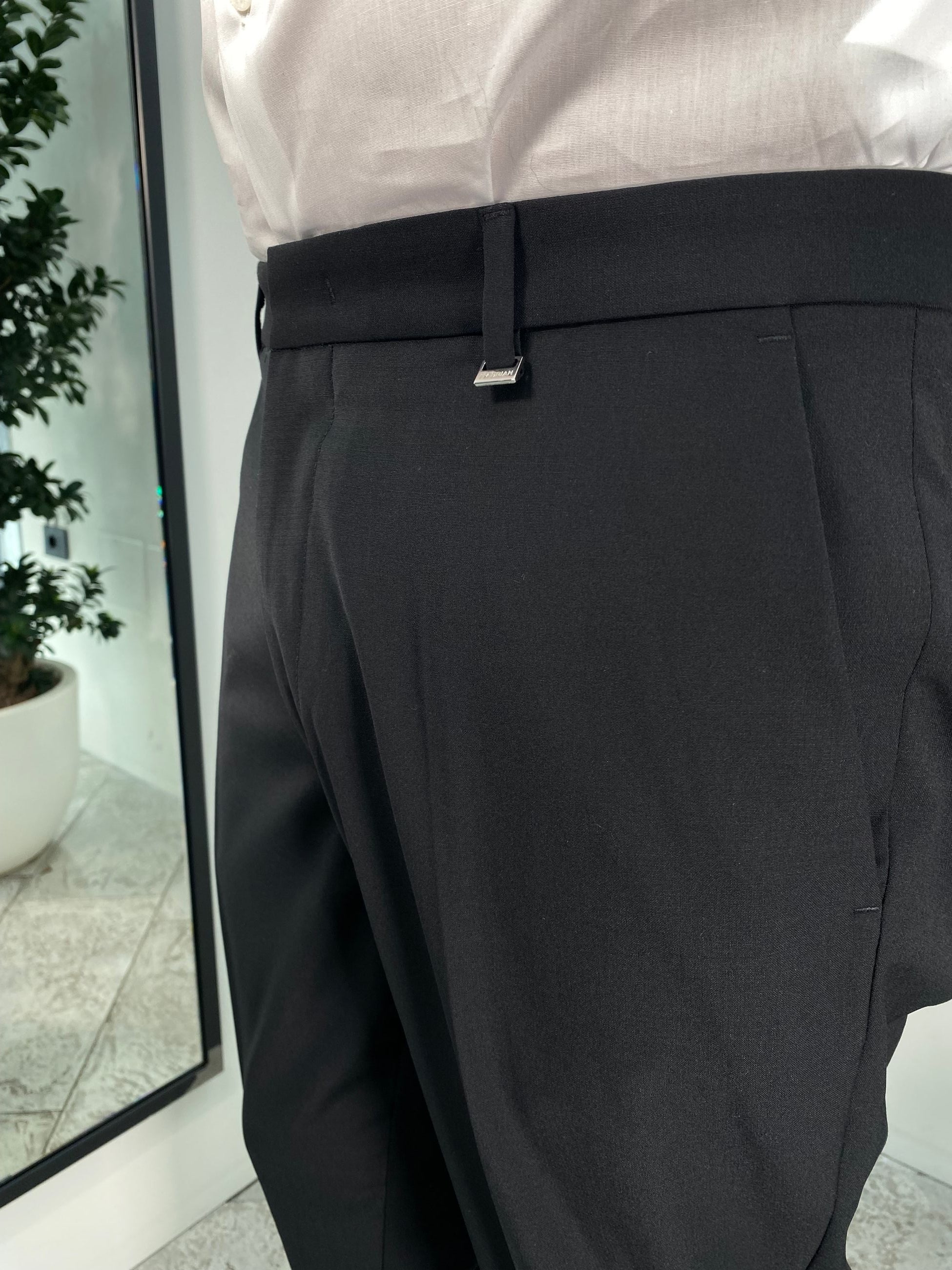 PANTALONE TASCA AMERICA DA ABITO IN FRESCO LANA - REGULAR FIT PA3234.NER