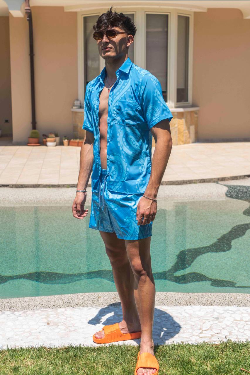 CAMICIA MEZZA MANICA FANTASIA CACHEMIRE