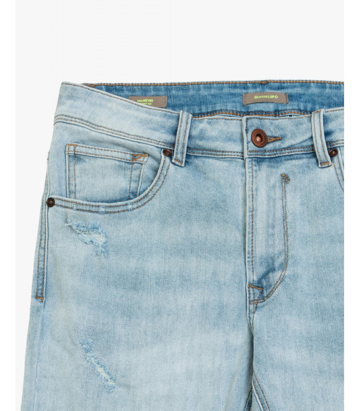 JEANS KEVIN IN TELA ELASTICIZZATA CON MICRO ABRASIONI - SKINNY FIT GL6337Q