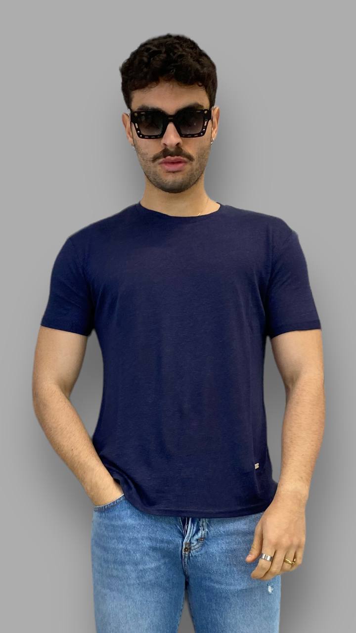 T-SHIRT BASIC IN 100% LINO - REGULAR FIT