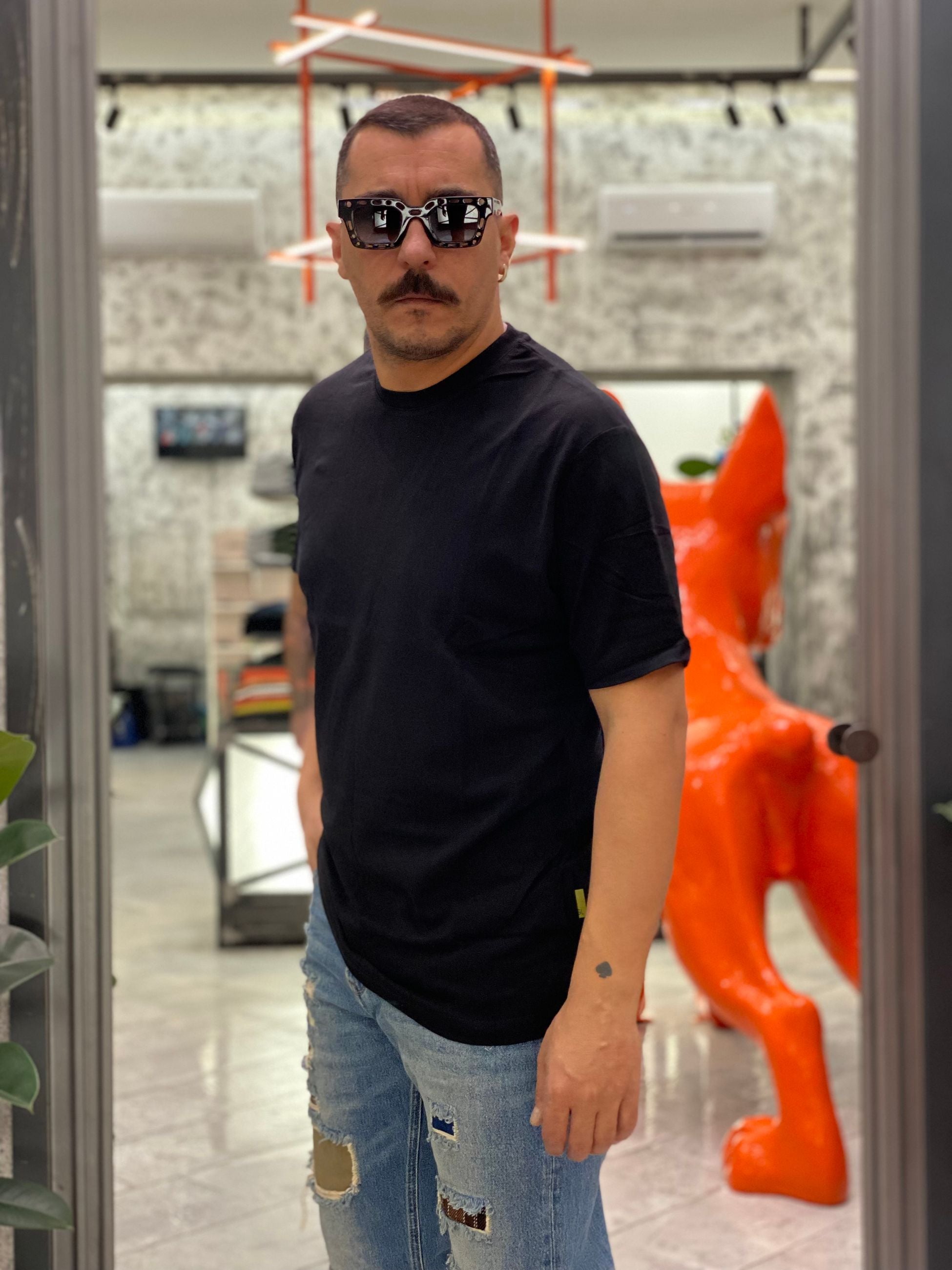 T-SHIRT BASIC IN TESSUTO PREMIUM COTONE/MODAL - COMFORT FIT GL505L.NER
