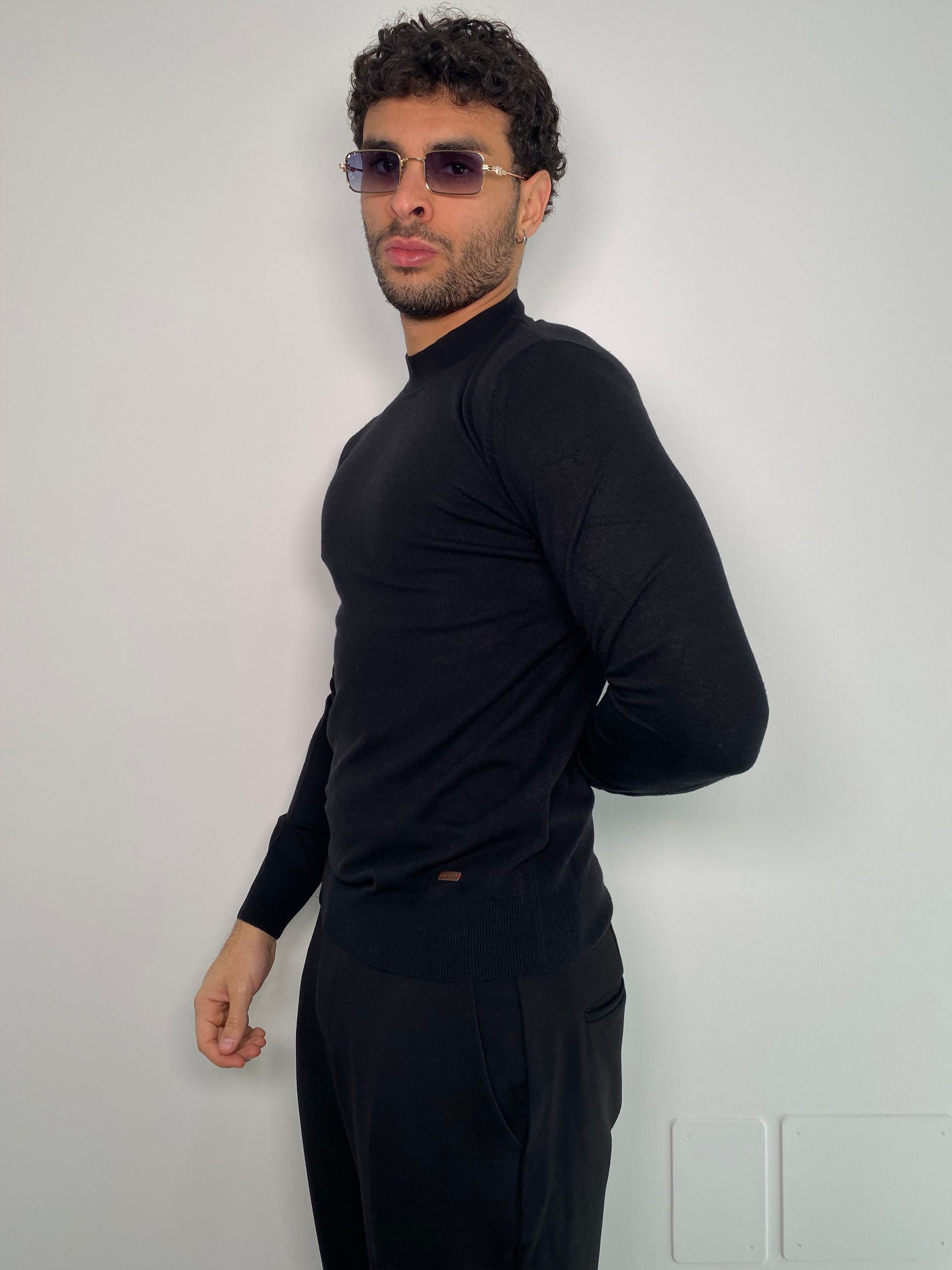 MAGLIA LUPETTO BASIC IN MISTO VISCOSA - SLIM FIT