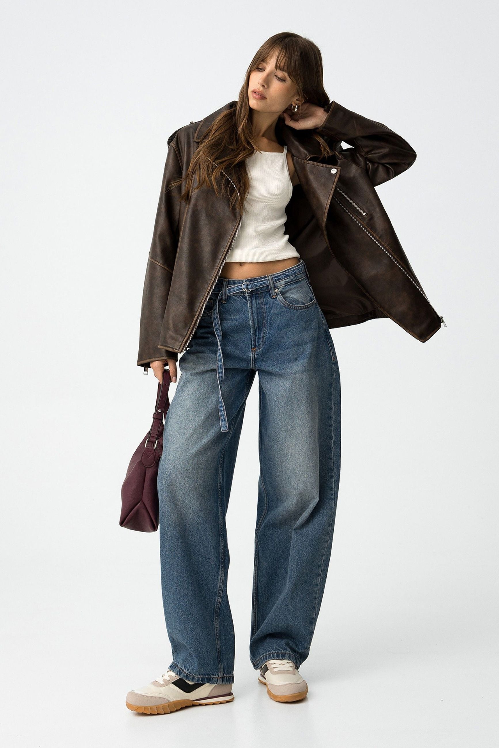 JEANS AVA_2 A VITA ALTA CON GAMBA A PALLONCINO E CINTURA RIMOVIBILE - BALLOON FIT 10062766