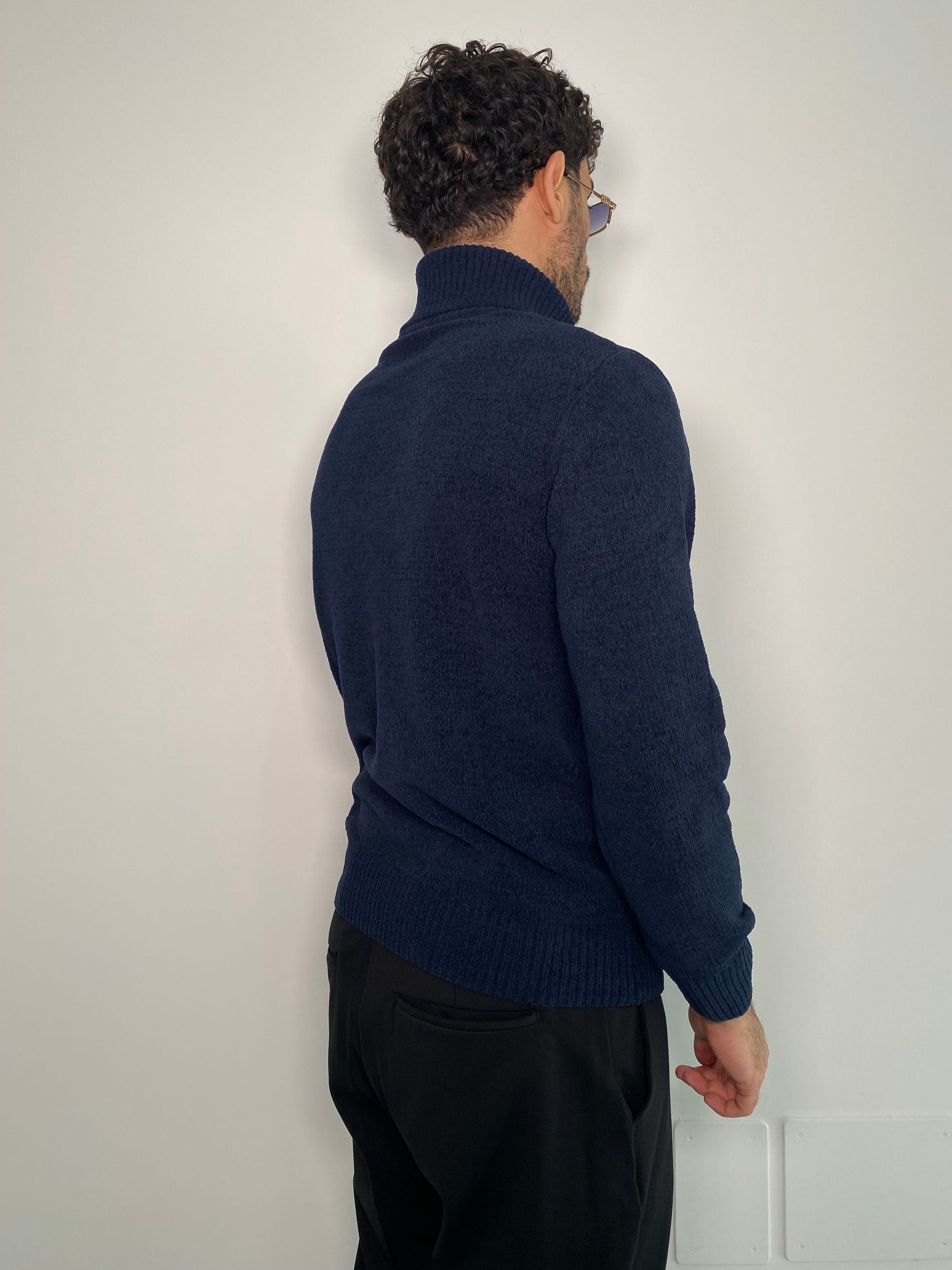 MAGLIA DOLCEVITA BASIC IN MORBIDA CINIGLIA - SLIM FIT