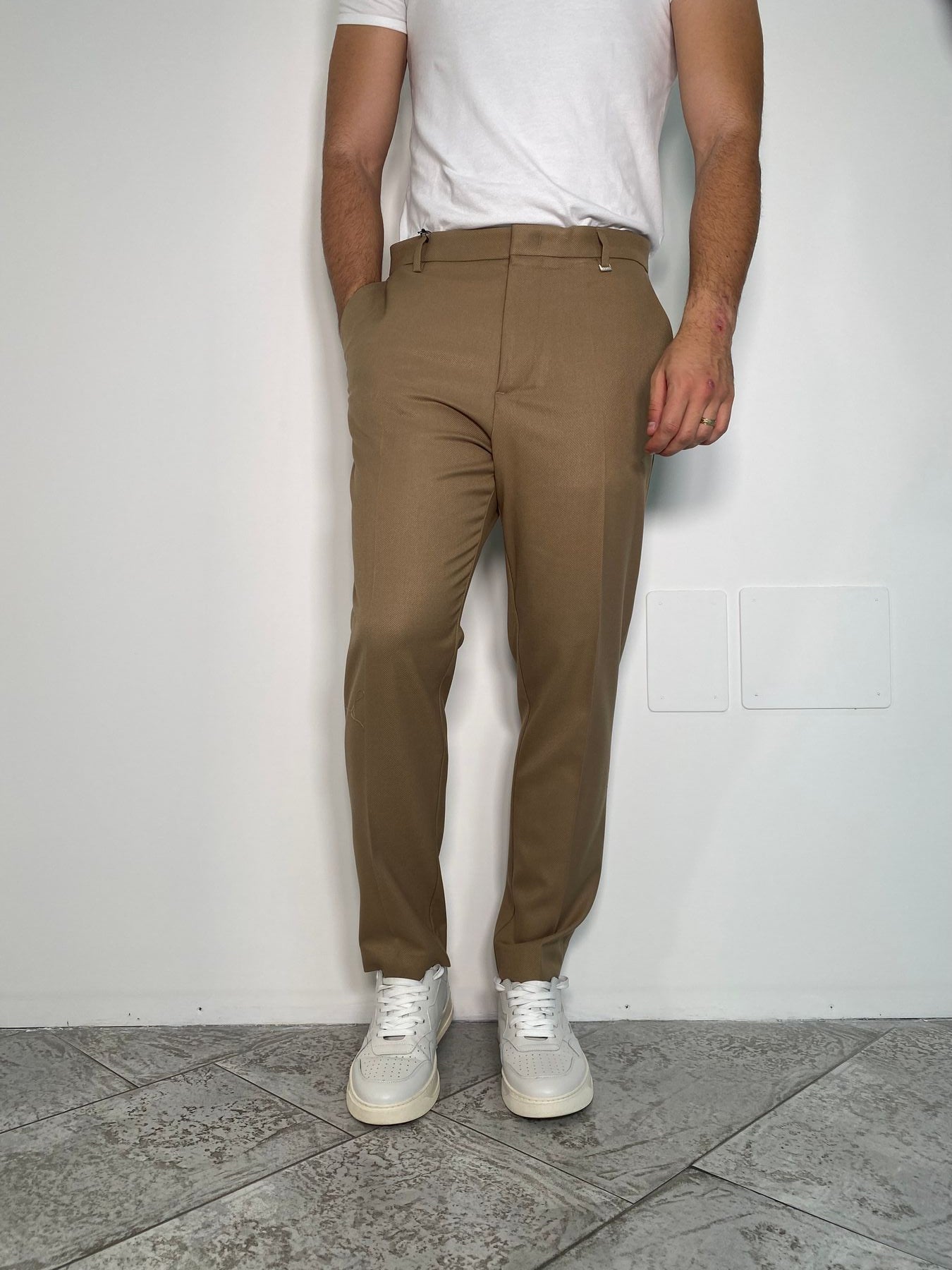 PANTALONE DA ABITO TASCA AMERICA FONDO REGOLARE - REGULAR FIT