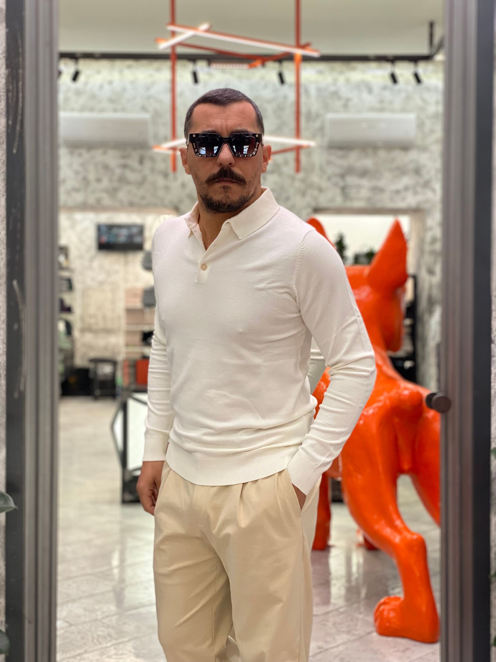 POLO MANICA LUNGA FINEZZA 12 IN MORBIDA VISCOSA - SLIM FIT MK9900004.LAT
