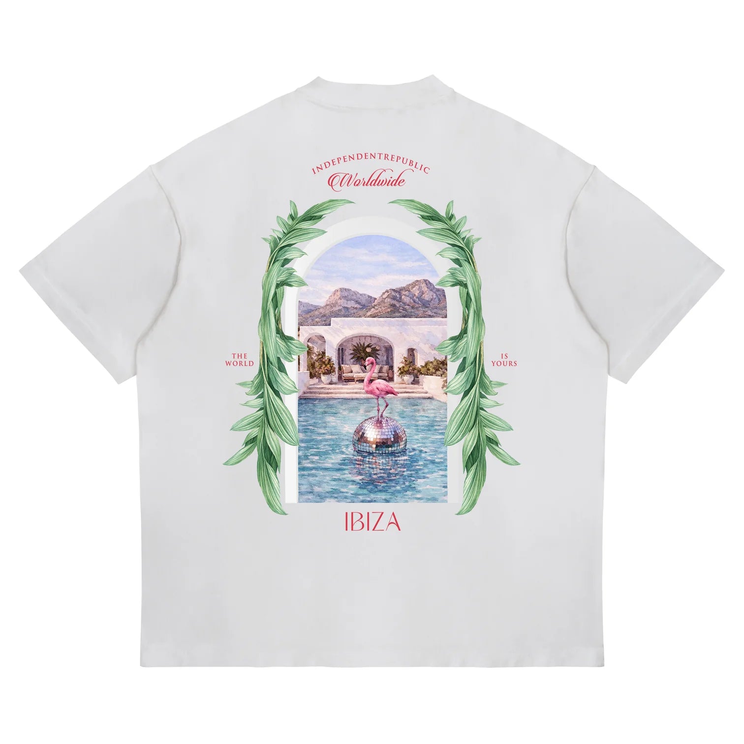 T-SHIRT IBIZA BOXY/CROPPED FIT CON STAMPA SUL RETRO IBIZA.BIA