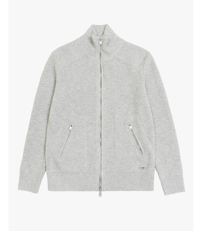 MAGLIA APERTA CON ZIP E TASCHE ZIPPATE - REGULAR FIT GL35051-F25.GRI