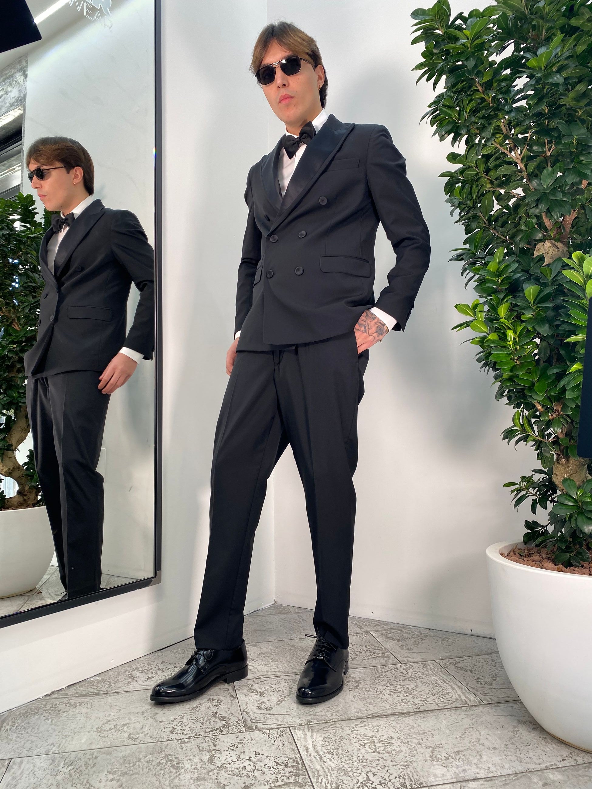 PANTALONE TASCA AMERICA DA ABITO IN FRESCO LANA - REGULAR FIT PA3234.NER