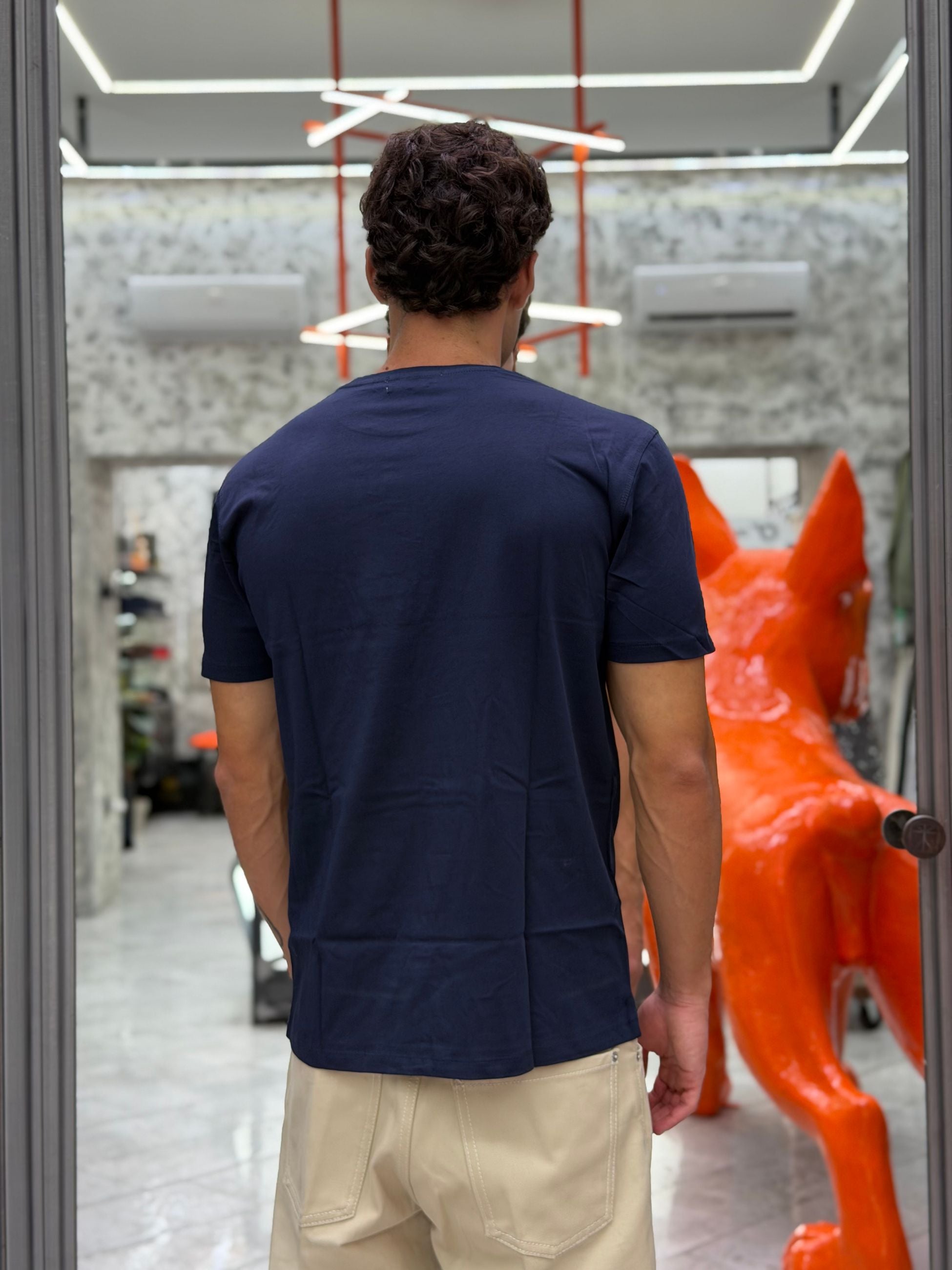 T-SHIRT BASIC IN 100% COTONE EXTRA FINE - REGULAR FIT GL1078F-F26.BLU
