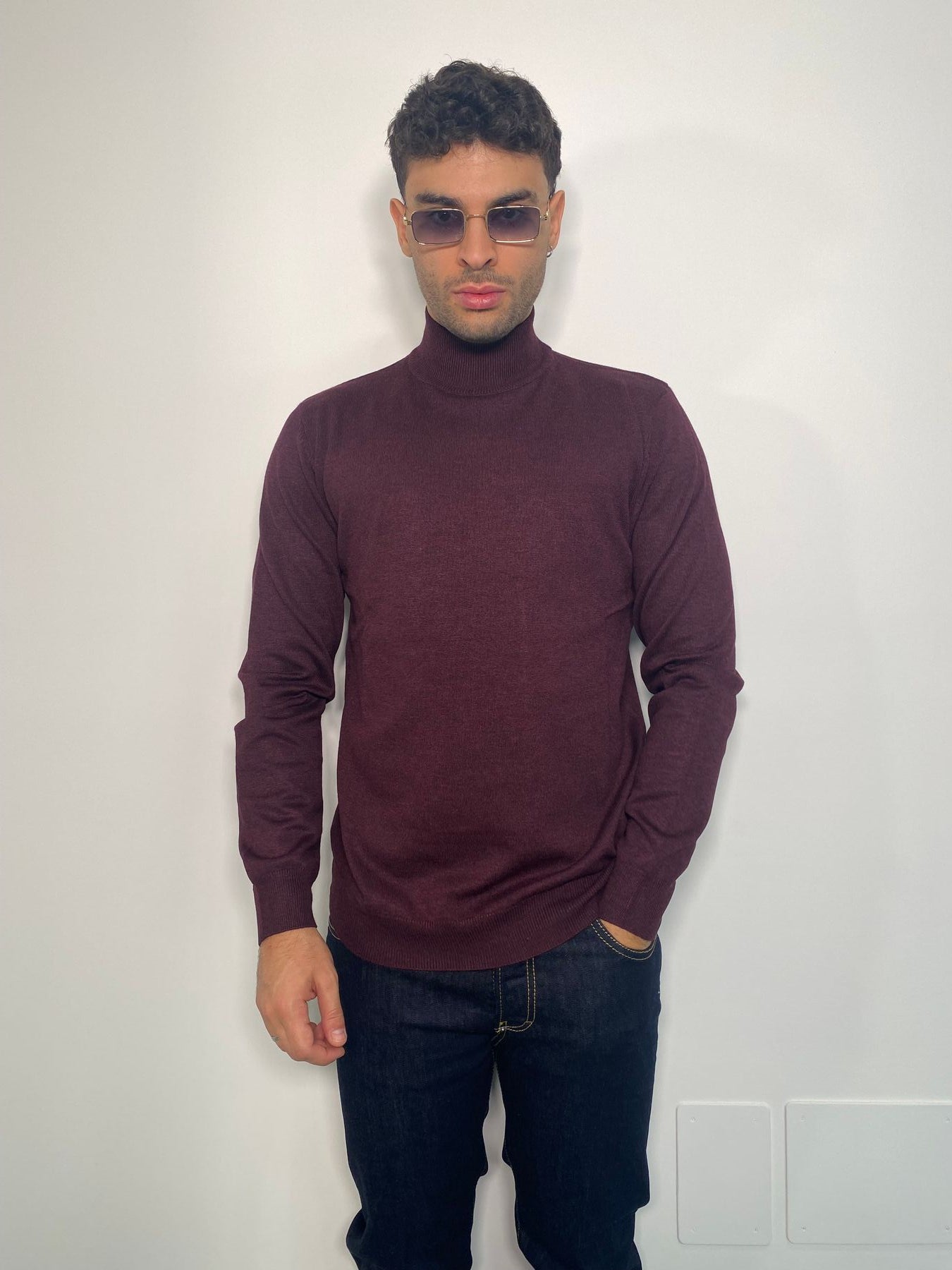 MAGLIA LUPETTO BASIC IN MISTO VISCOSA - REGULAR FIT