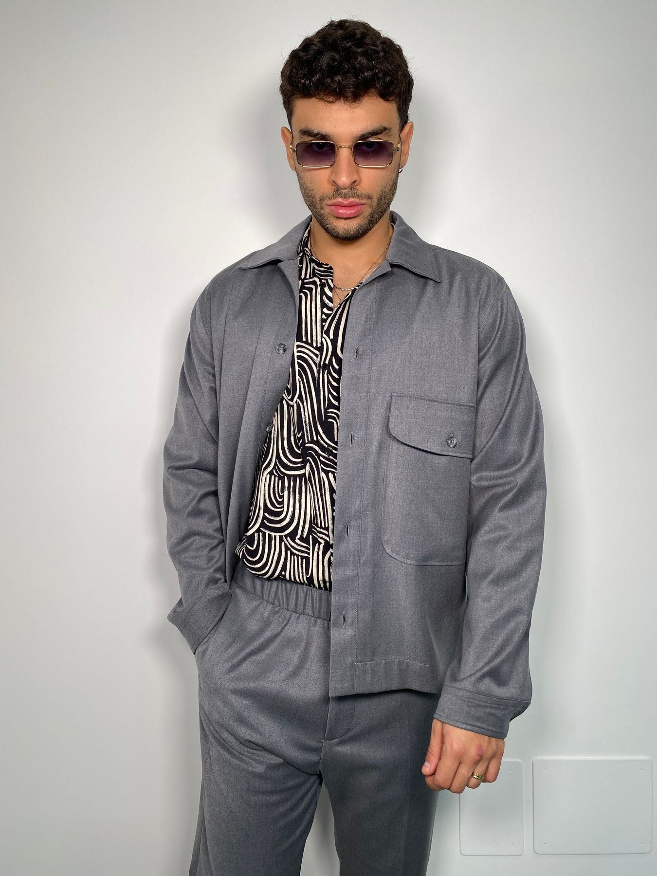 GIACCA CAMICIA CON TASCONE DA COORDINATO - RELAXED FIT