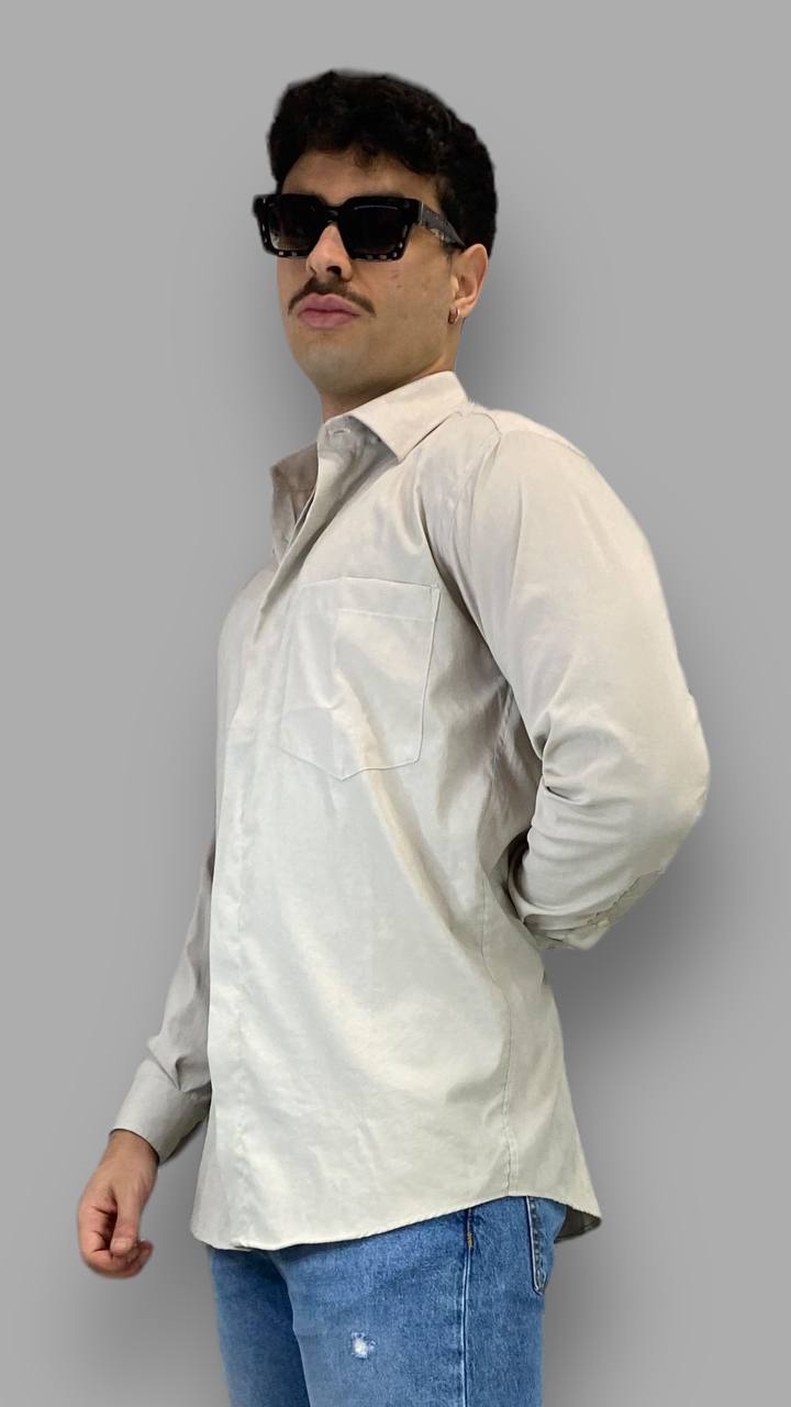 CAMICIA IN MORBIDA E LEGGERA VISCOSA CON TASCONE - RELAXED FIT