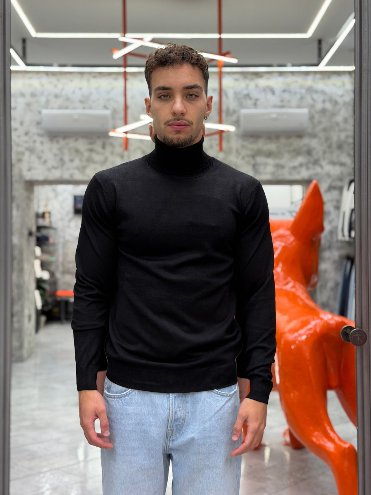 MAGLIA DOLCEVITA BASIC IN MORBIDA VISCOSA - REGULAR FIT MI3332SS.NER