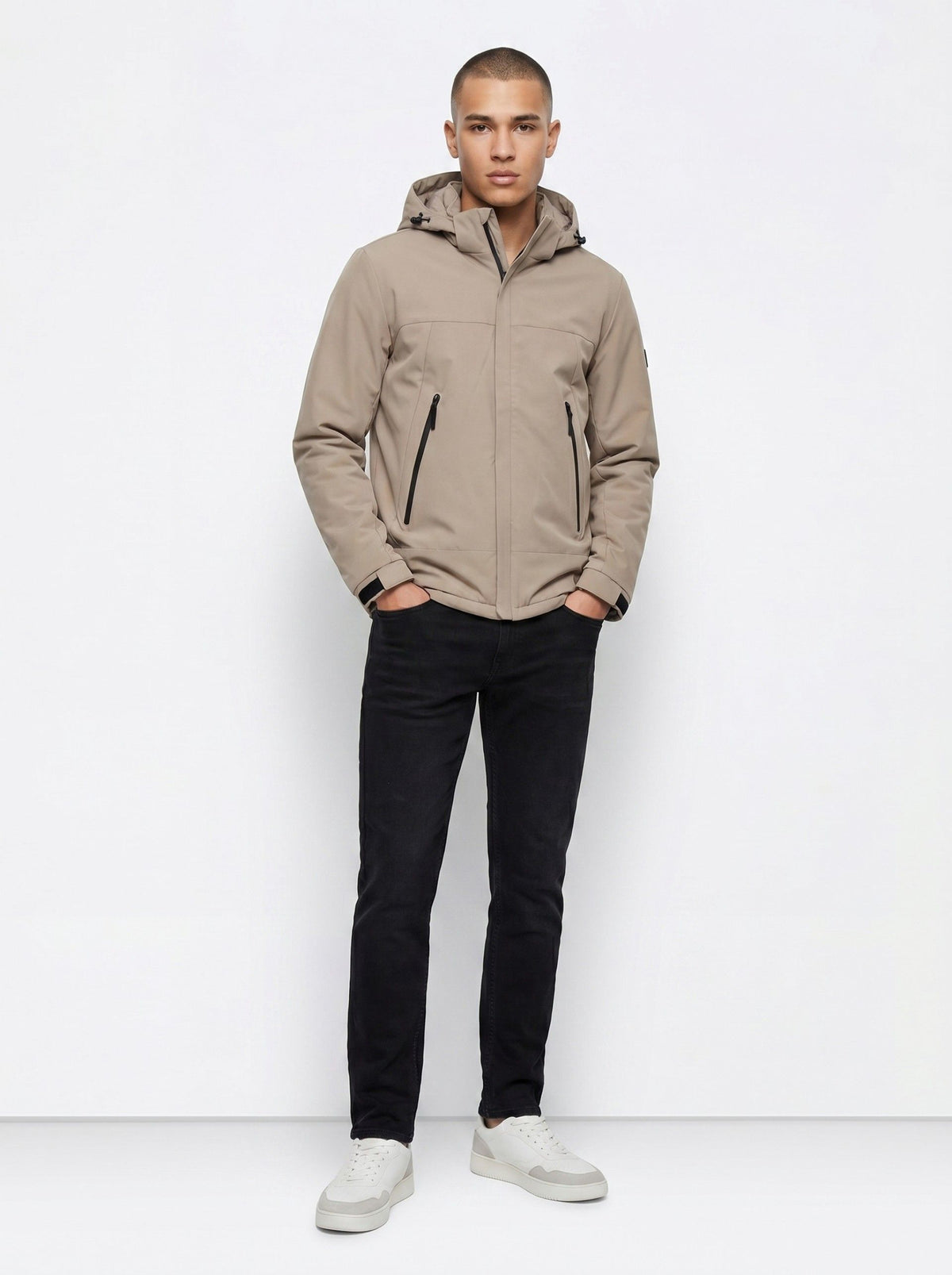 GIUBBINO CAYDEN CORTO CON CHIUSURA ZIP NASCOSTA - COMFORT FIT 10067686