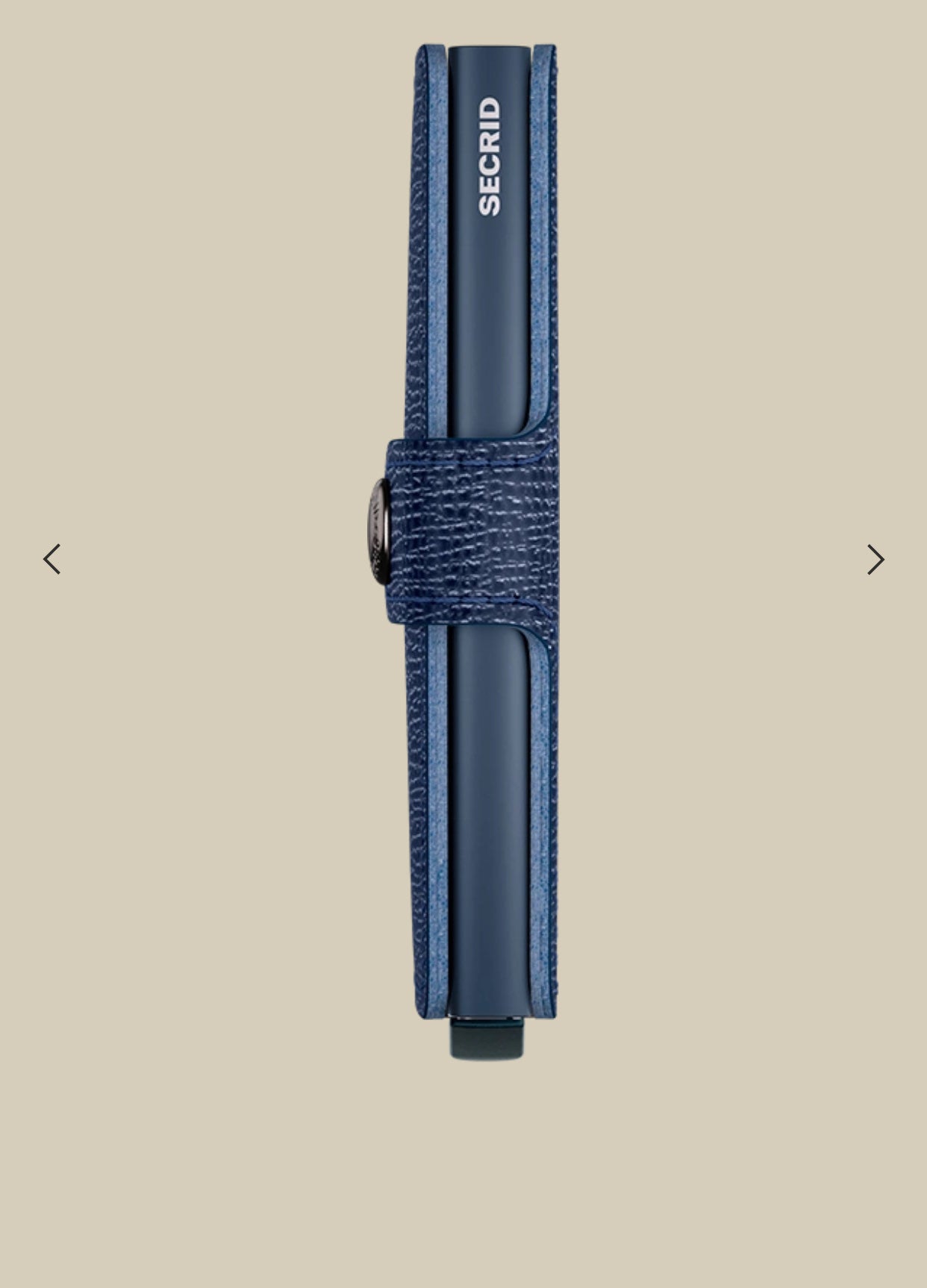 MINIWALLET PORTA CARTE E BANCONOTE IN PELLE STILE SAFFIANO MC-NAVY