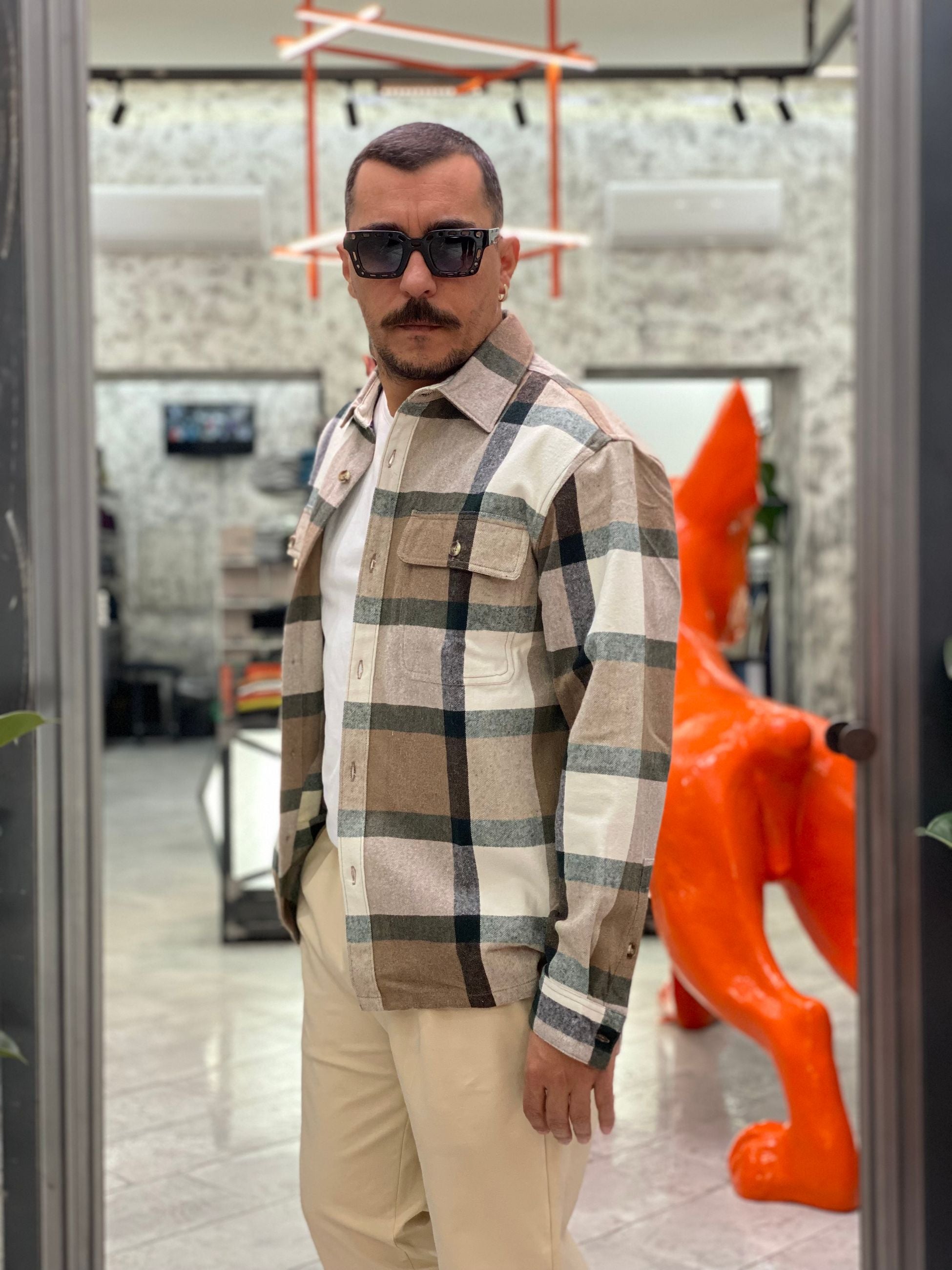 OVERSHIRT COLTON IN FLANELLA FANTASIA QUADRI - REGULAR FIT 10062483