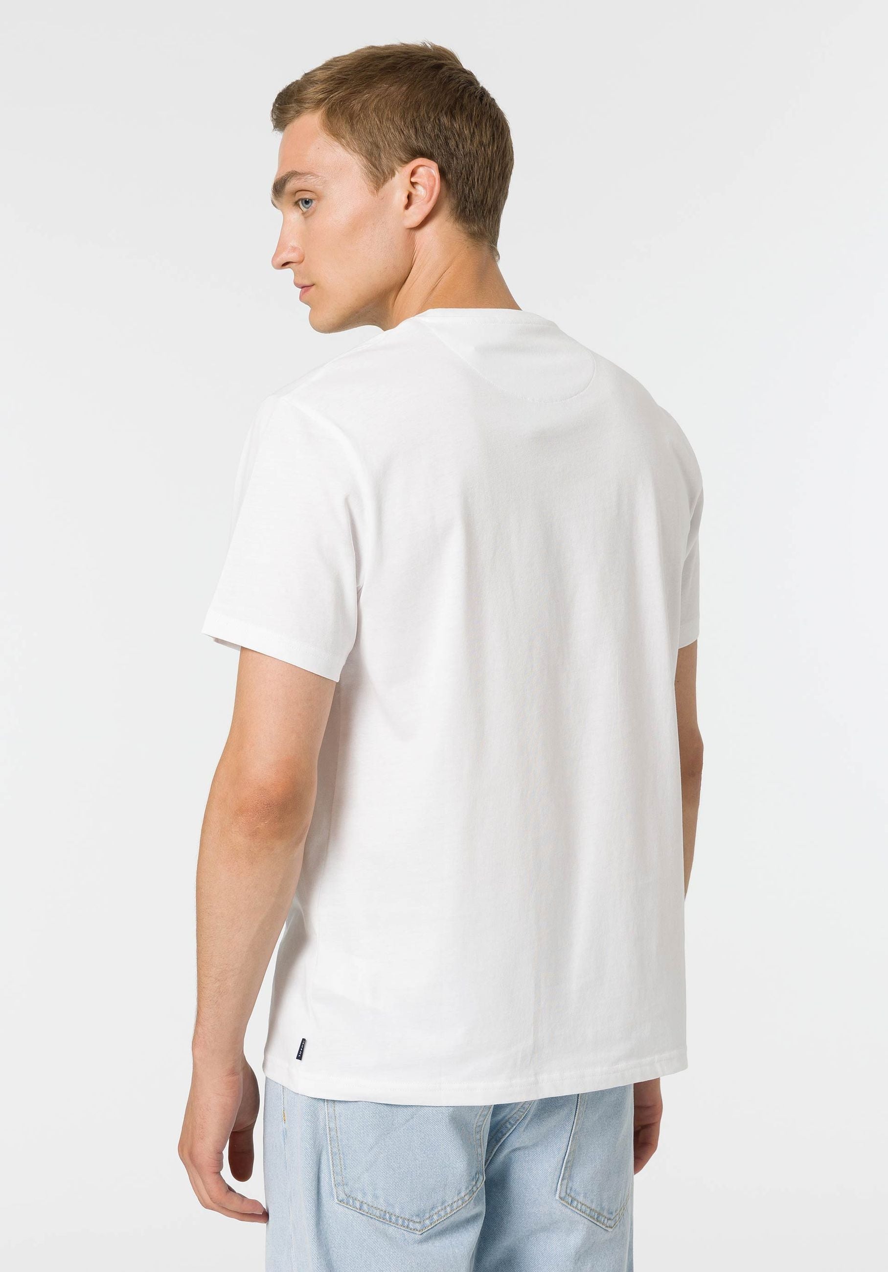 T-SHIRT BARTON BASIC IN 100% COTONE CON LOGO LATO CUORE - REGULAR FIT 10048304.BIA