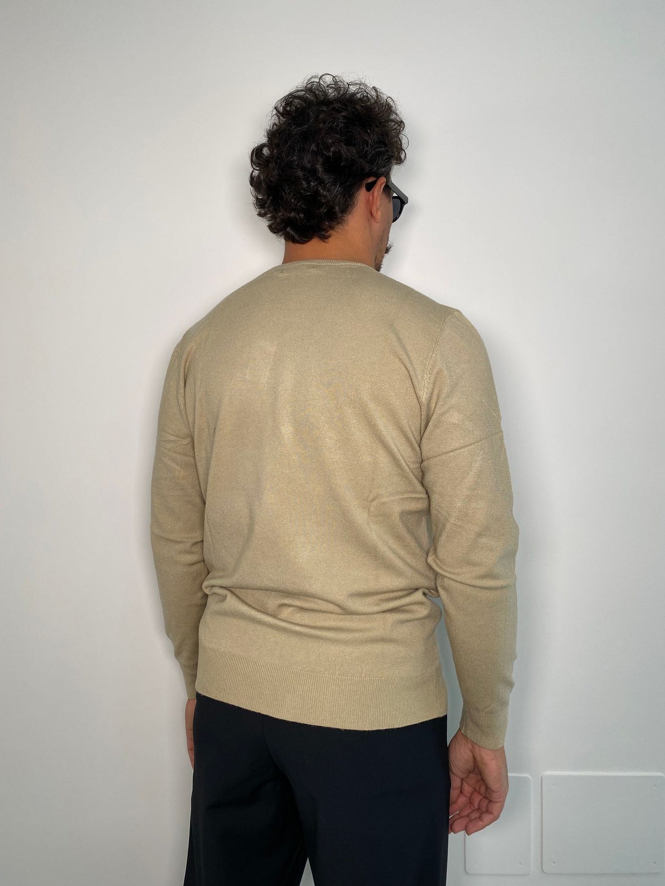 MAGLIA GIROCOLLO BASIC IN MISTO VISCOSA - SLIM FIT