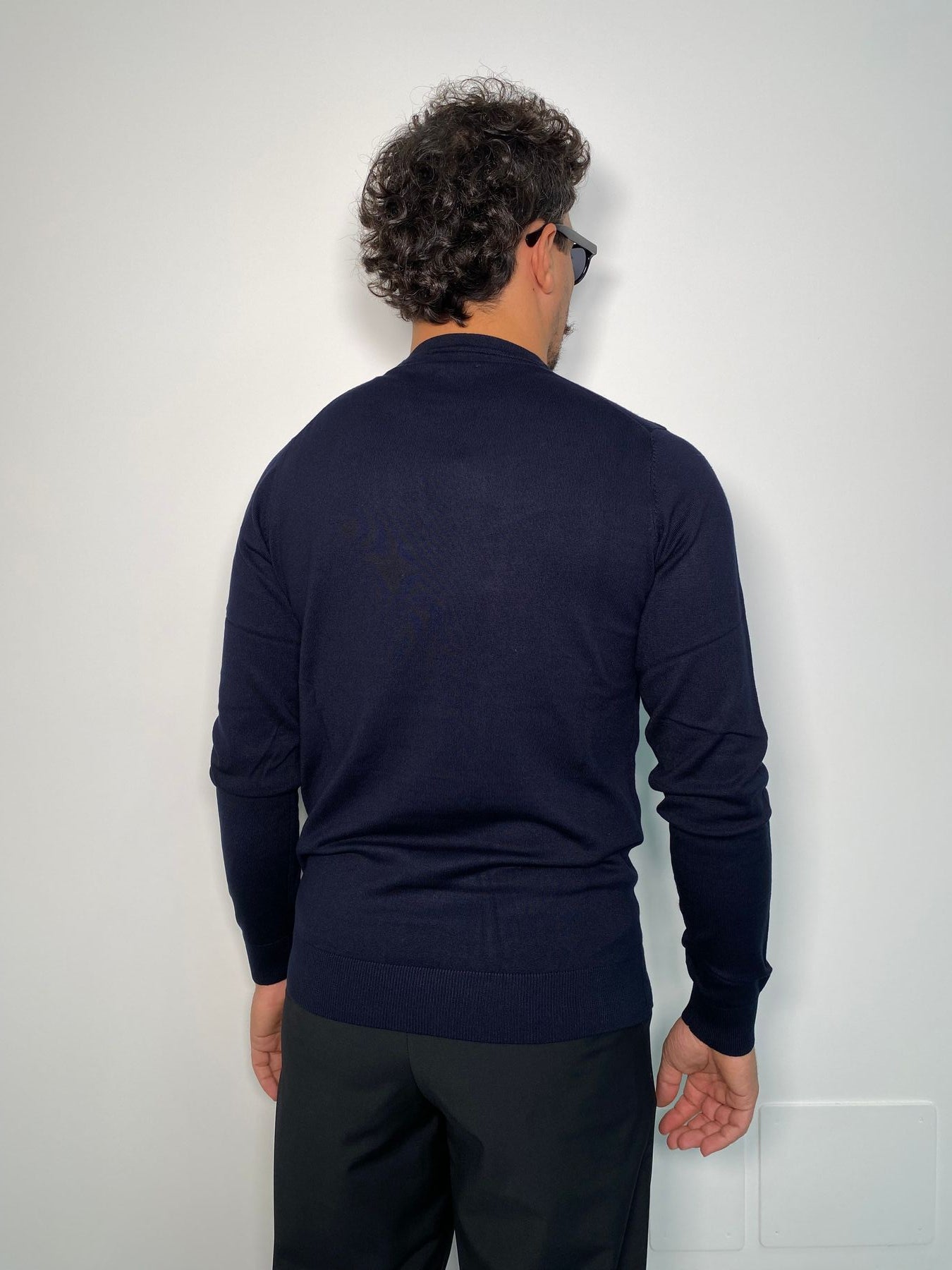 MAGLIA GIROCOLLO BASIC IN MISTO VISCOSA FINEZZA 12 - REGULAR FIT