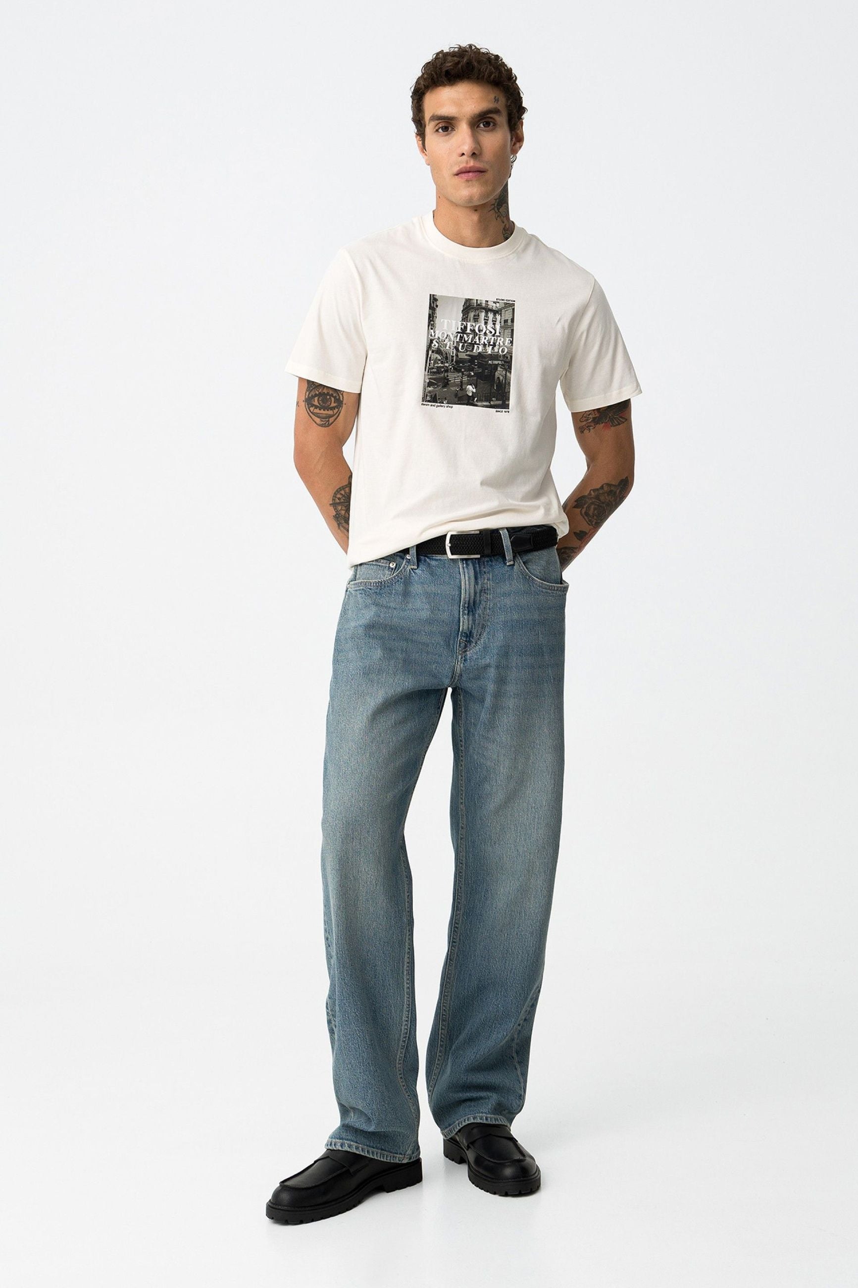 T-SHIRT ADLER CON STAMPA FRONTALE - RELAXED FIT 10061476.BIA