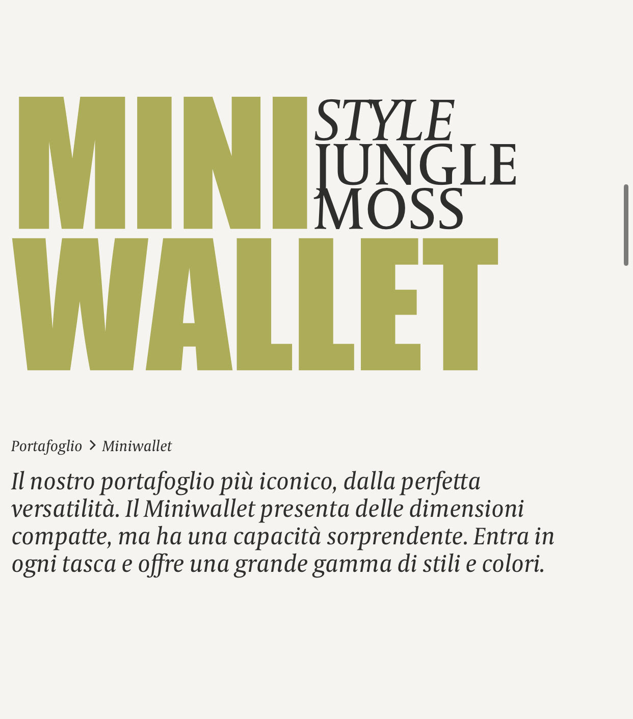 MINIWALLET PORTA CARTE E BANCONOTE IN PELLE CON RILIEVO MIMETICO MULTICOLORE MJU-MOSS