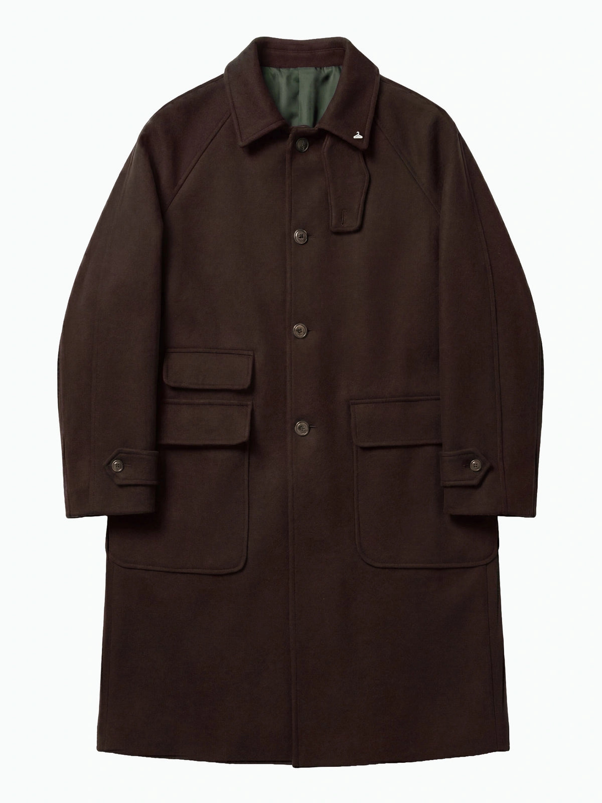 CAPPOTTO LUNGO MONOPETTO CON TASCHE A TOPPA - OVER JAPAN FIT M-262025.MOR