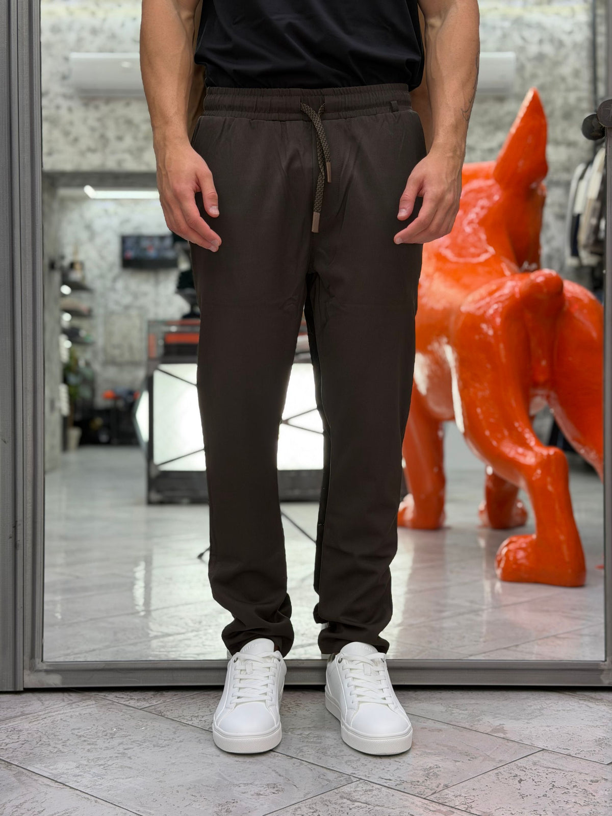 PANTALACCIO LEONARD IN TESSUTO ELEGANTE ELASTICIZZATO - REGULAR FIT GL5107BD-F26.COF
