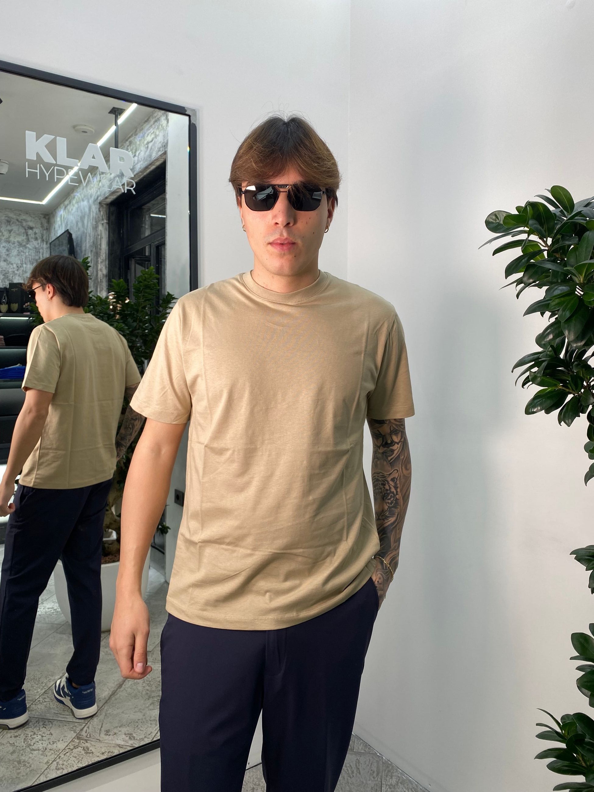 T-SHIRT BASIC IN 100% COTONE PREMIUM - REGULAR FIT TE2962SS.BEI