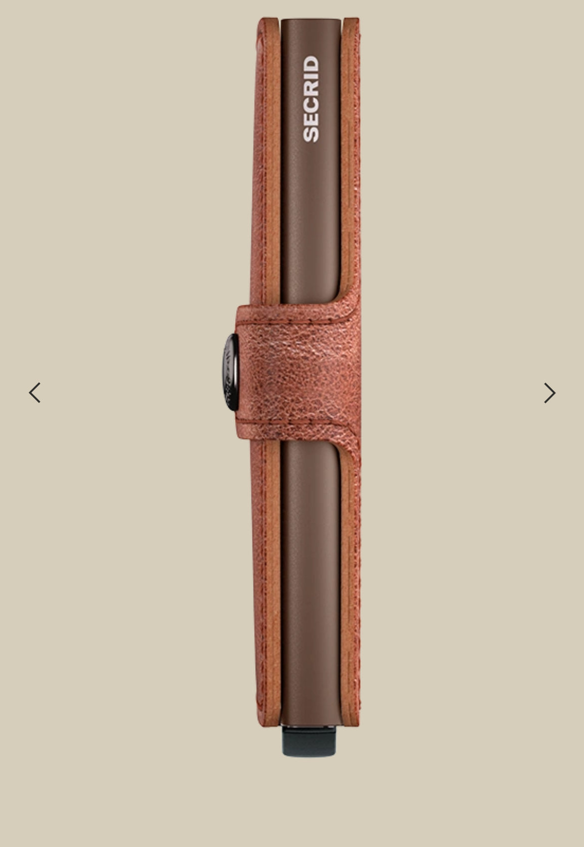 MINIWALLET PORTA CARTE E BANCONOTE IN MORBIDA PELLE VINTAGE CON CUCITURE IN CONTRASTO MV-COGNAC-BROWN
