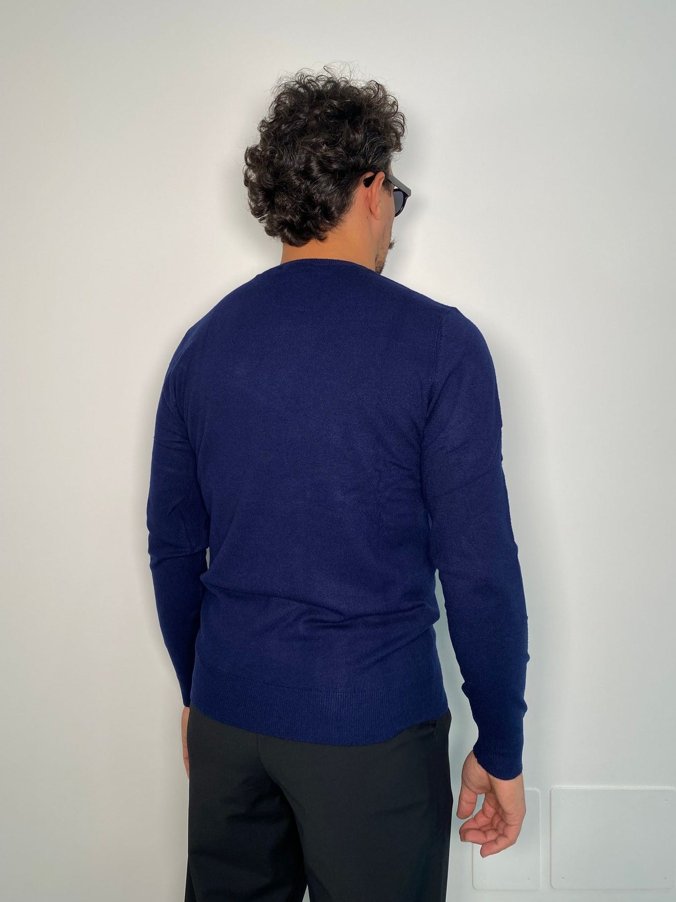 MAGLIA GIROCOLLO BASIC IN MISTO VISCOSA - SLIM FIT