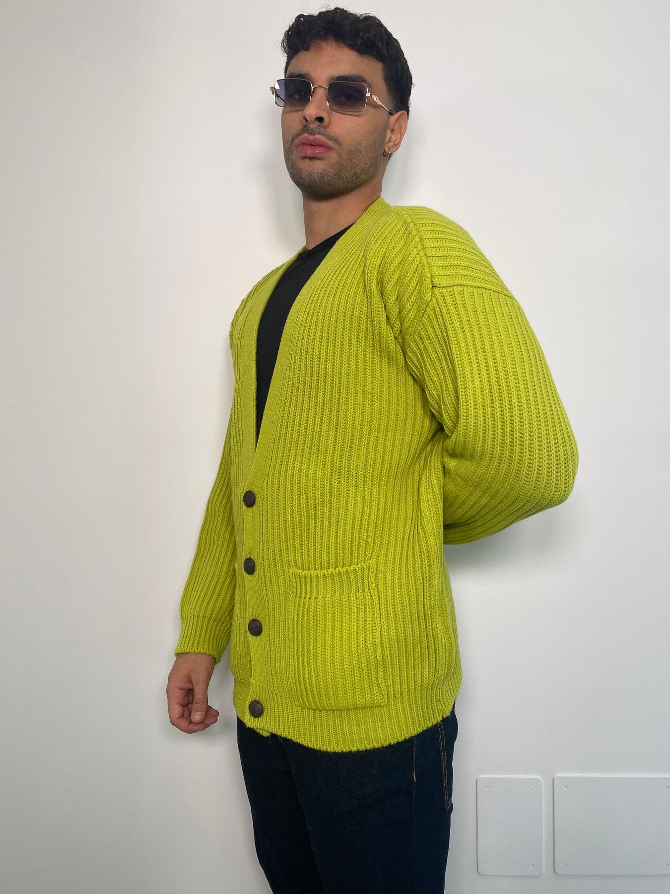 CARDIGAN IN MISTO LANA CON BOTTONI VINTAGE E TASCHE A TOPPA - REGULAR FIT