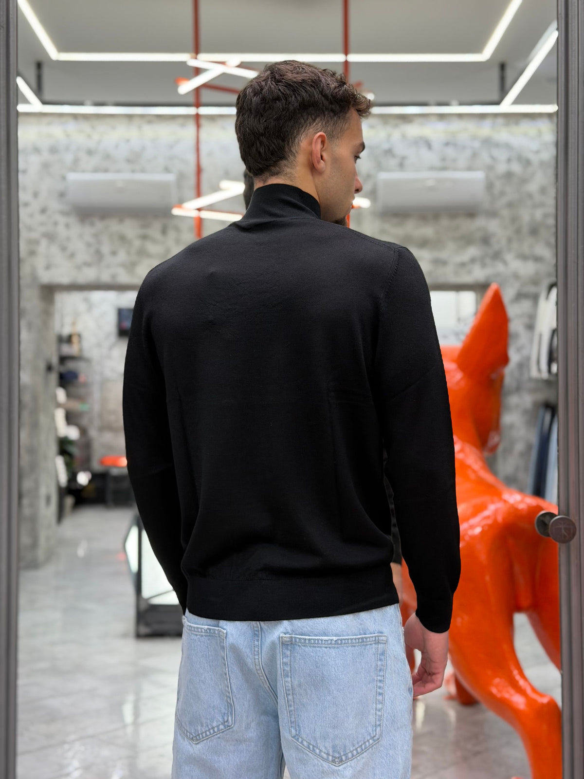 MAGLIA LUPETTO IN 100% LANA MERINO EXTRAFINE - REGULAR FIT MI3483SS.NER