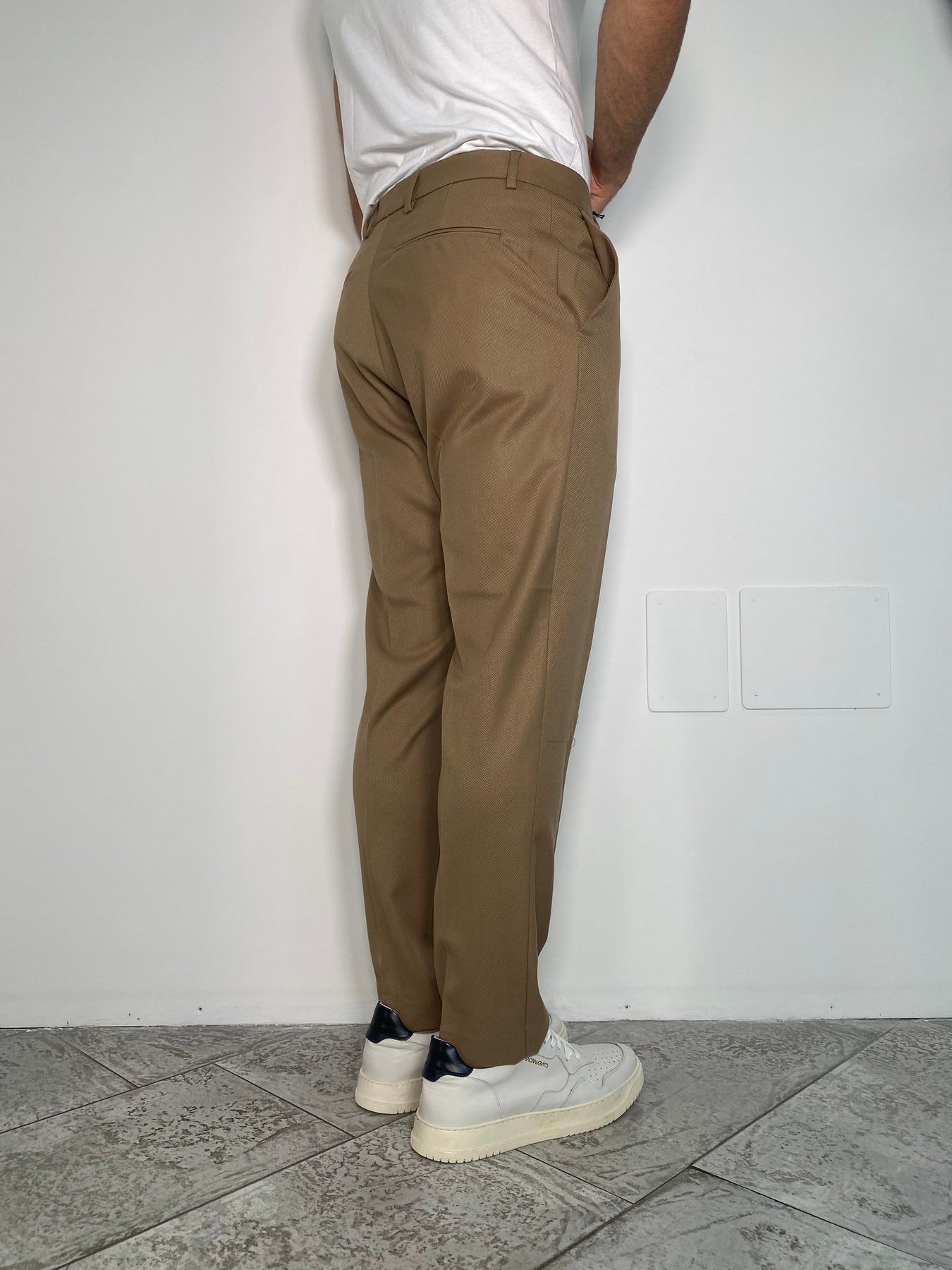 PANTALONE DA ABITO TASCA AMERICA FONDO REGOLARE - REGULAR FIT