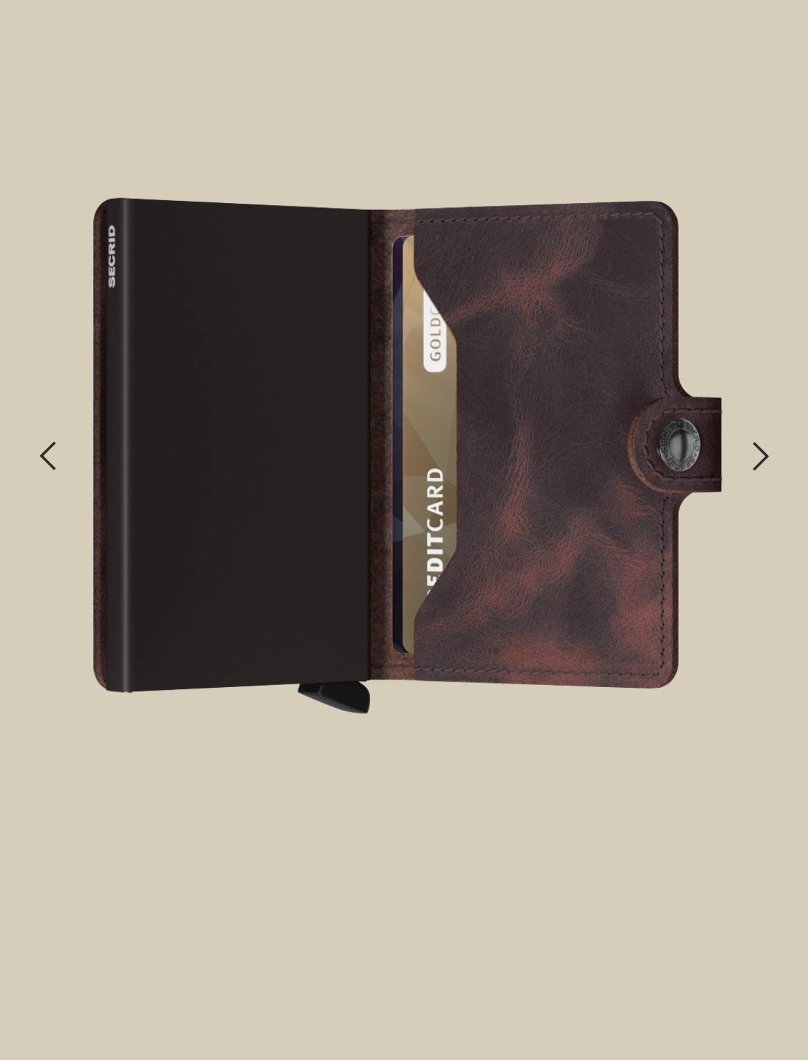 MINIWALLET PORTA CARTE E BANCONOTE IN MORBIDA PELLE VINTAGE MV-CHOCOLATE