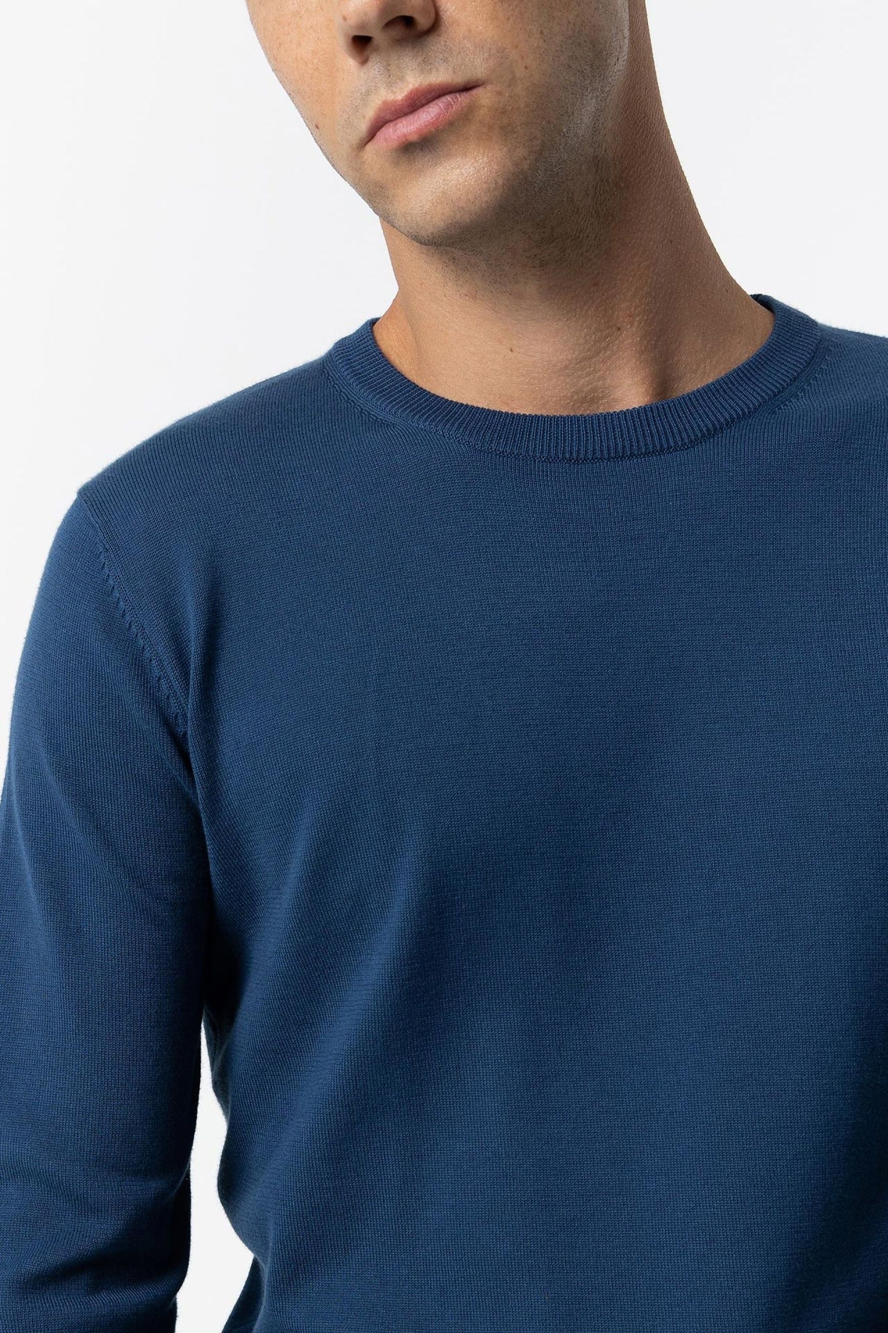 MAGLIA GIROCOLLO BOSS IN 100% COTONE - REGULAR FIT 10041585.ROY